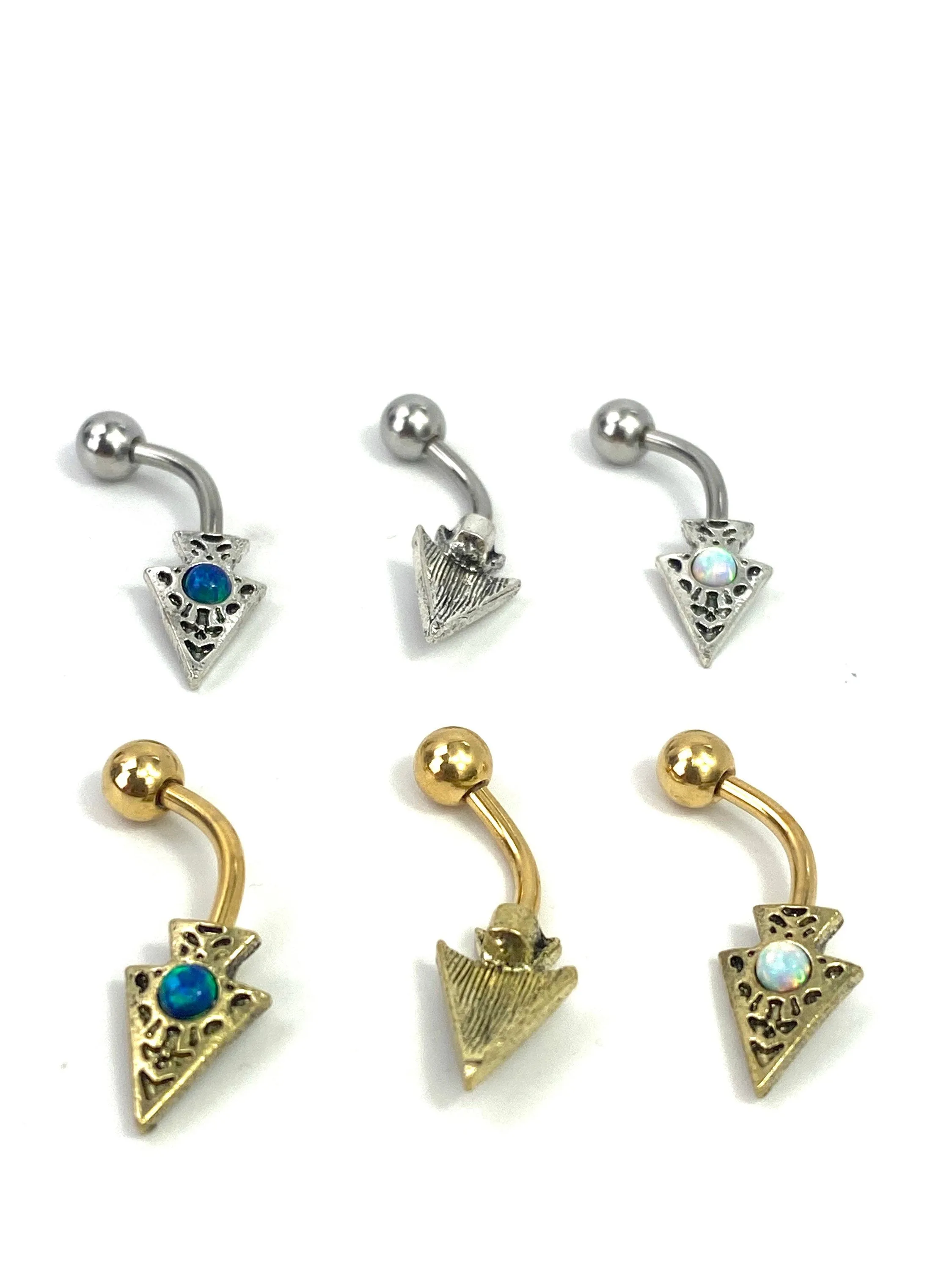 Arrow with small Gem , Belly Piercing SKU #NBR031
