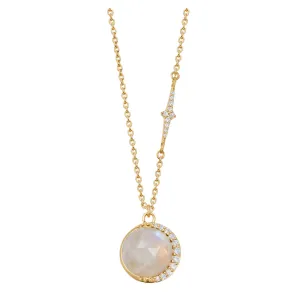 Astley Clarke Gold Large Luna Moonstone Pendant