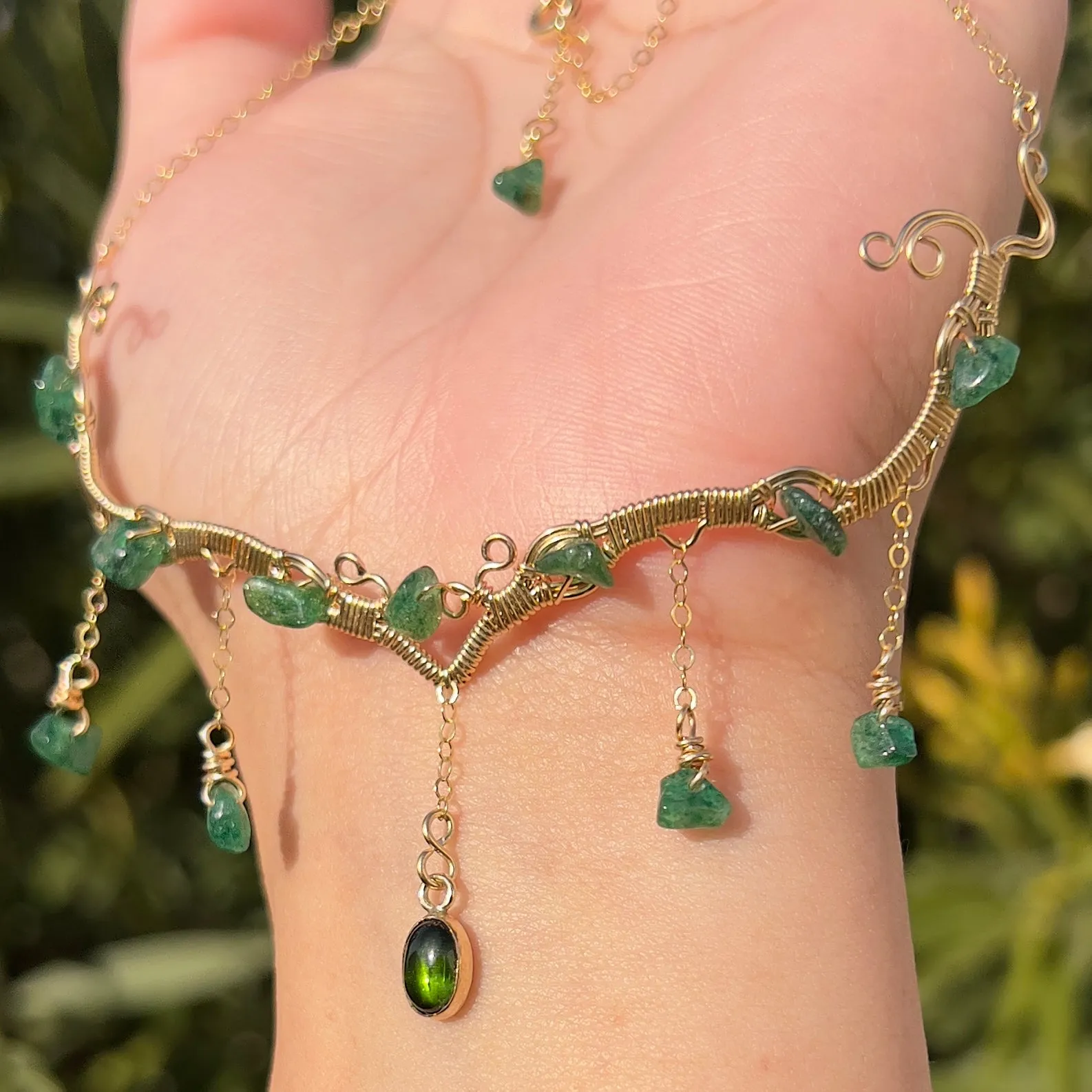 Astraea in Green Tourmaline 14KGF ✵