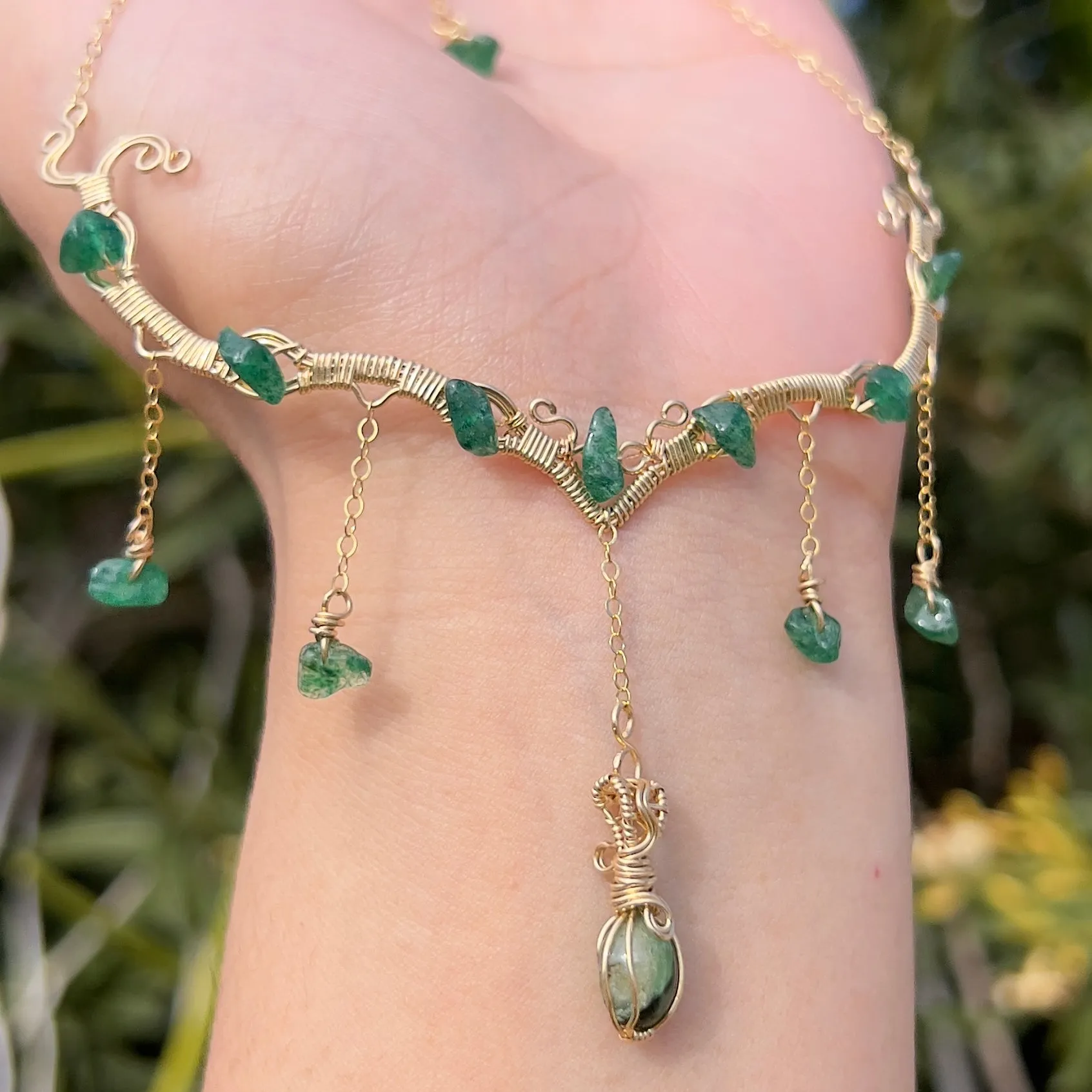 Astraea in Green Tourmaline 14KGF ✵