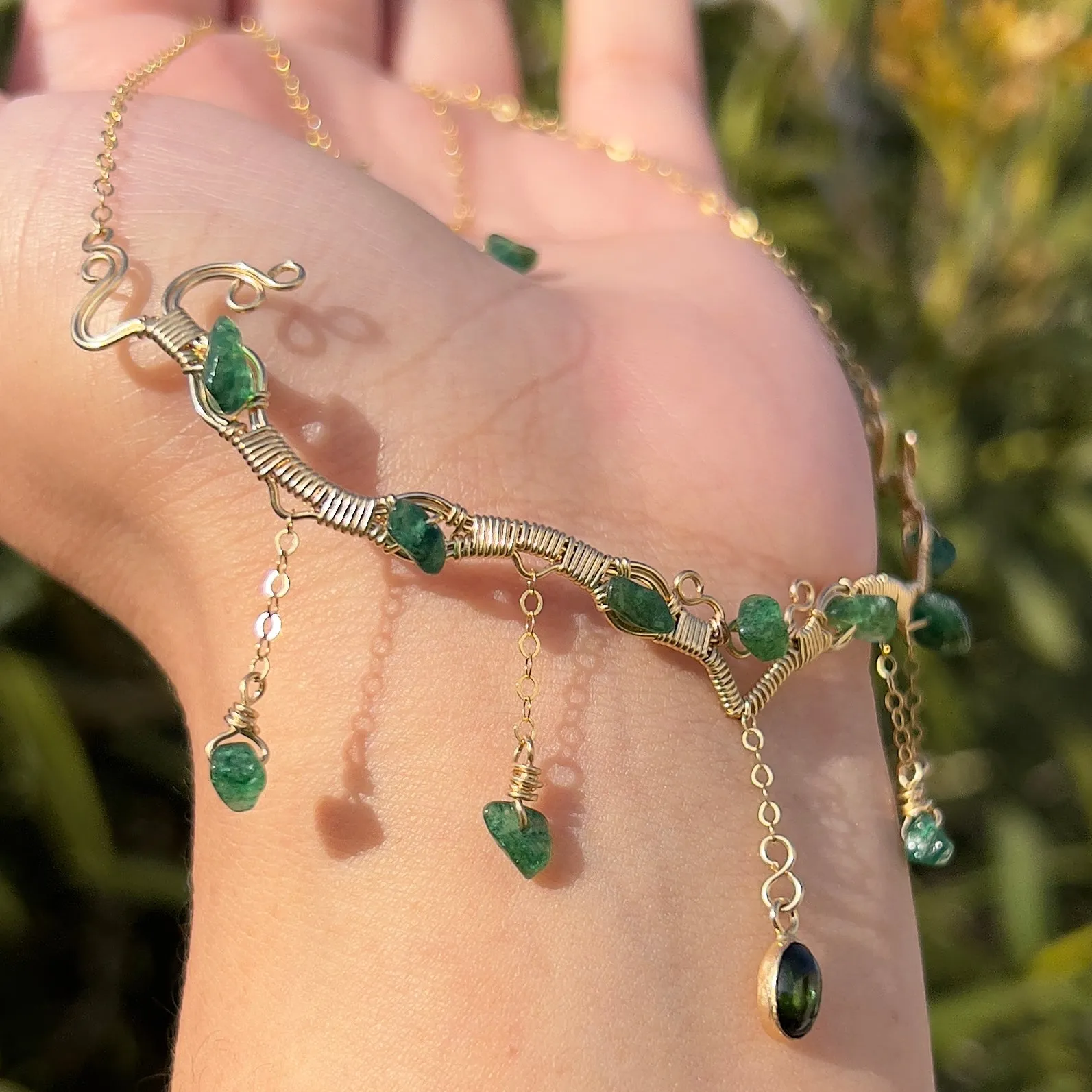 Astraea in Green Tourmaline 14KGF ✵