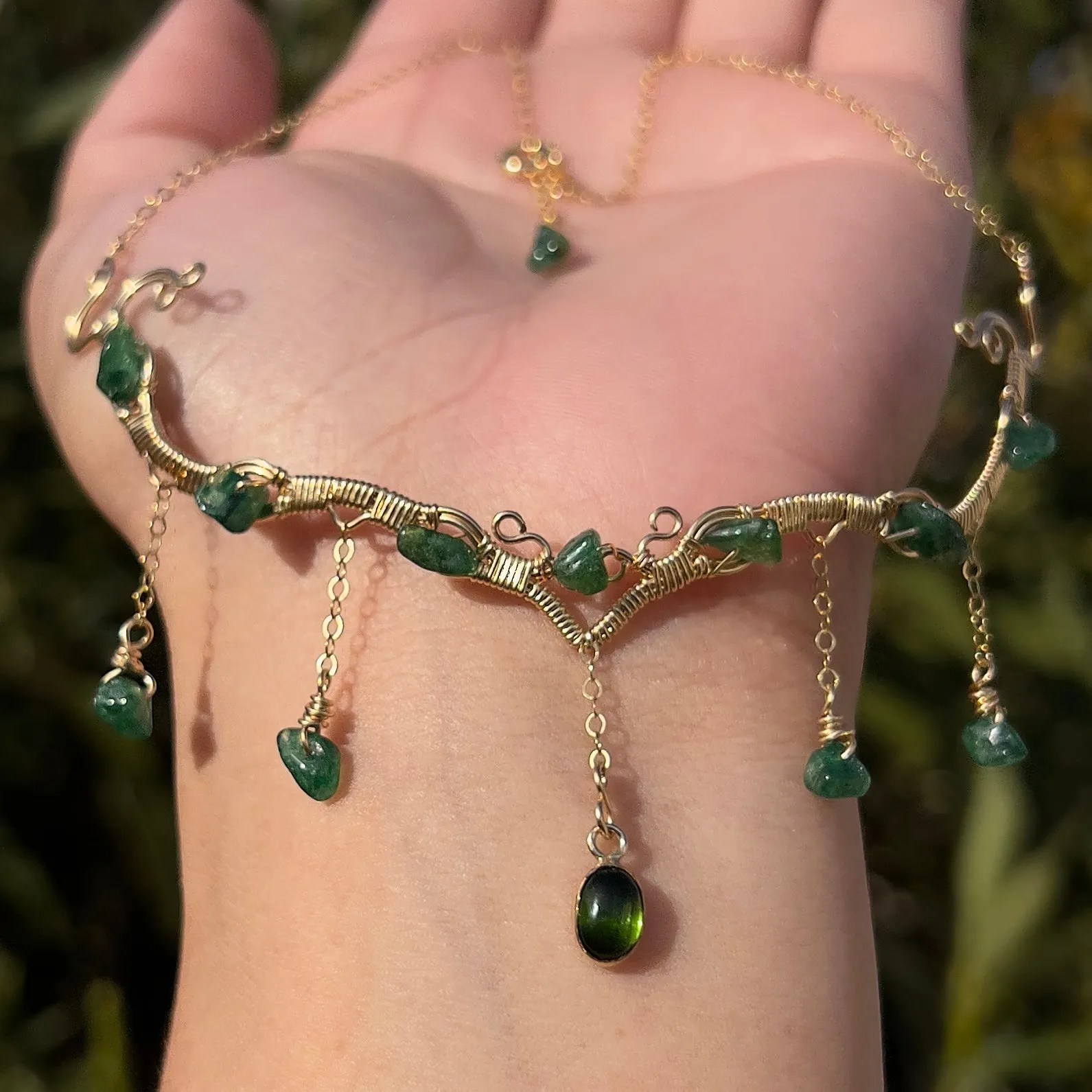 Astraea in Green Tourmaline 14KGF ✵
