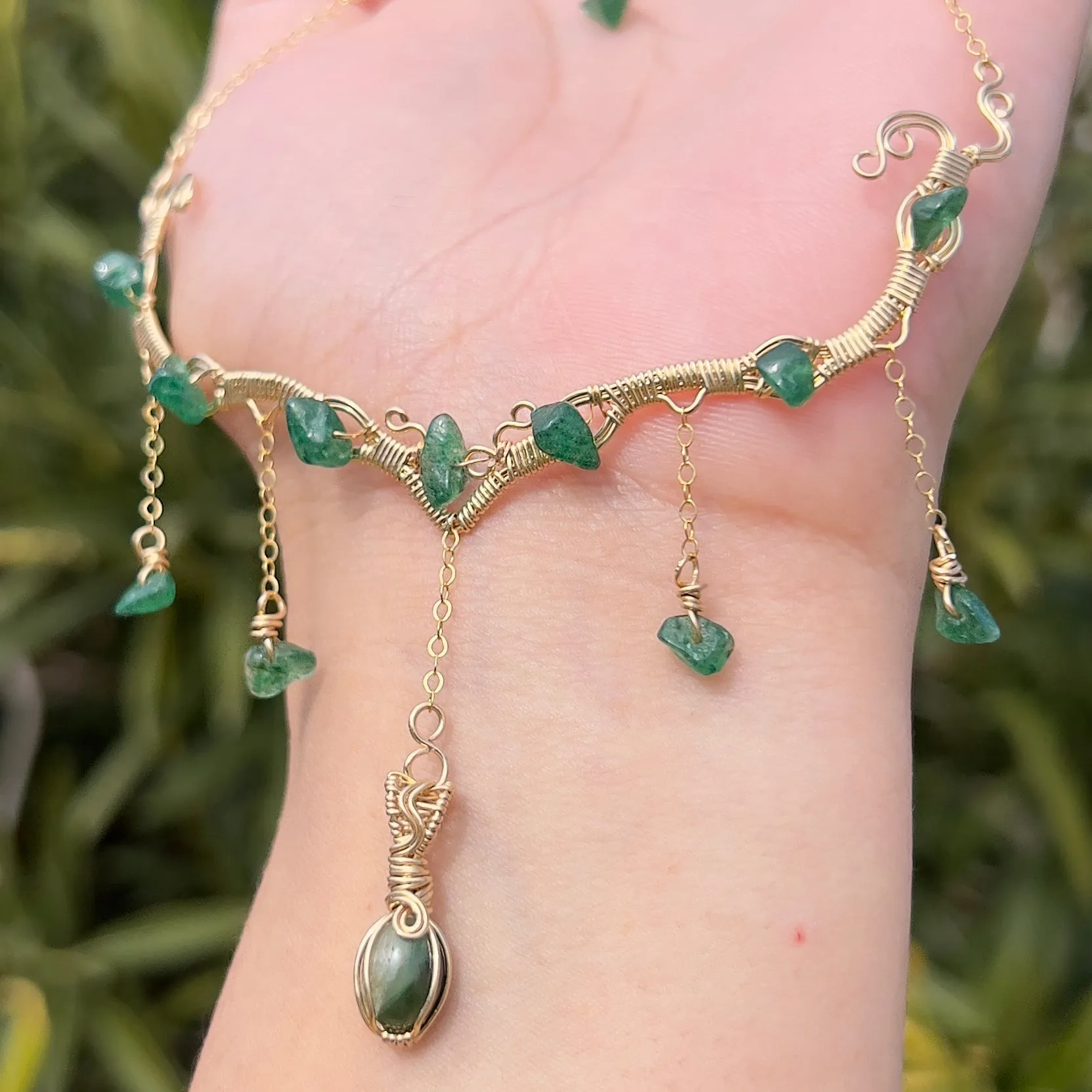 Astraea in Green Tourmaline 14KGF ✵