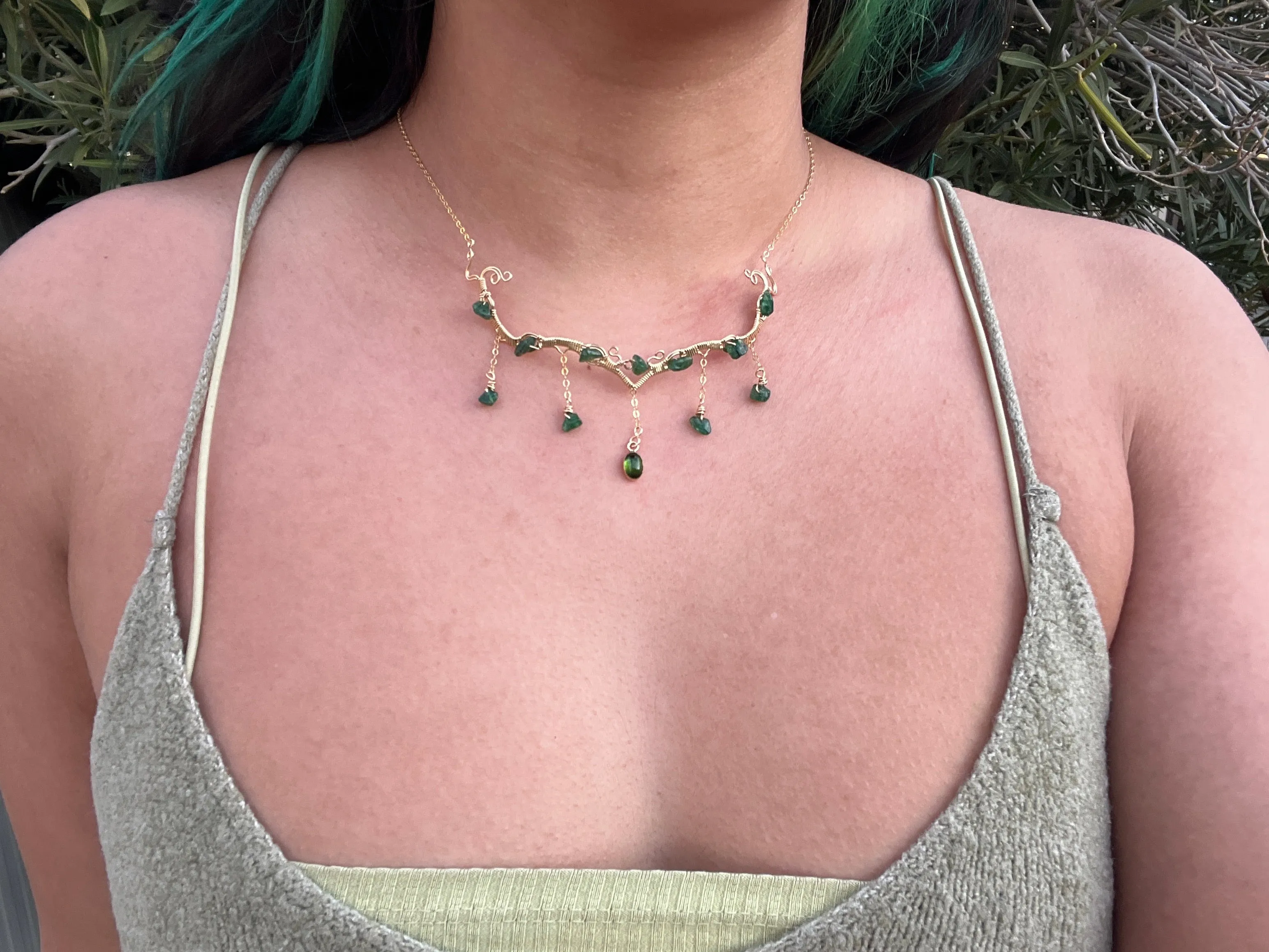 Astraea in Green Tourmaline 14KGF ✵