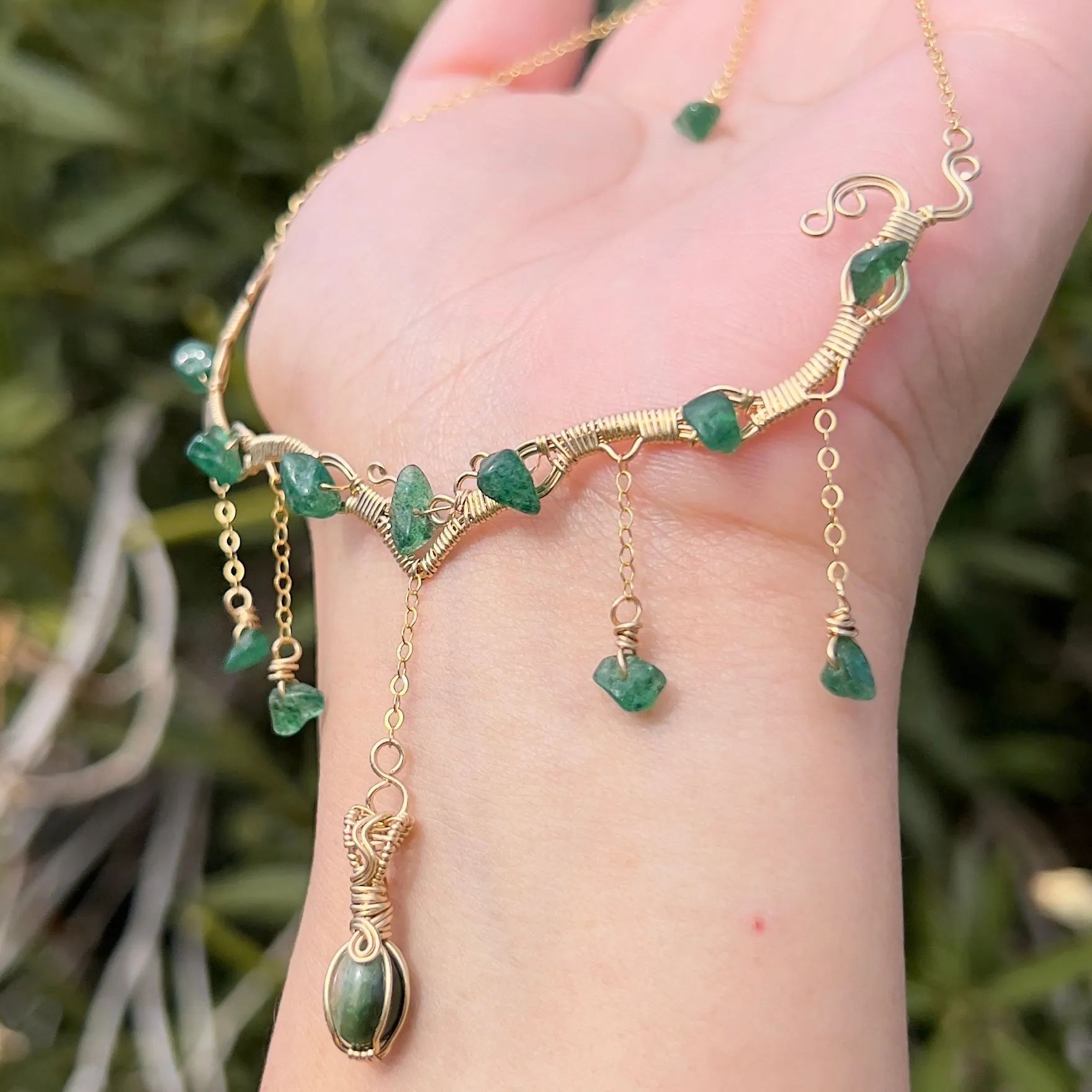 Astraea in Green Tourmaline 14KGF ✵