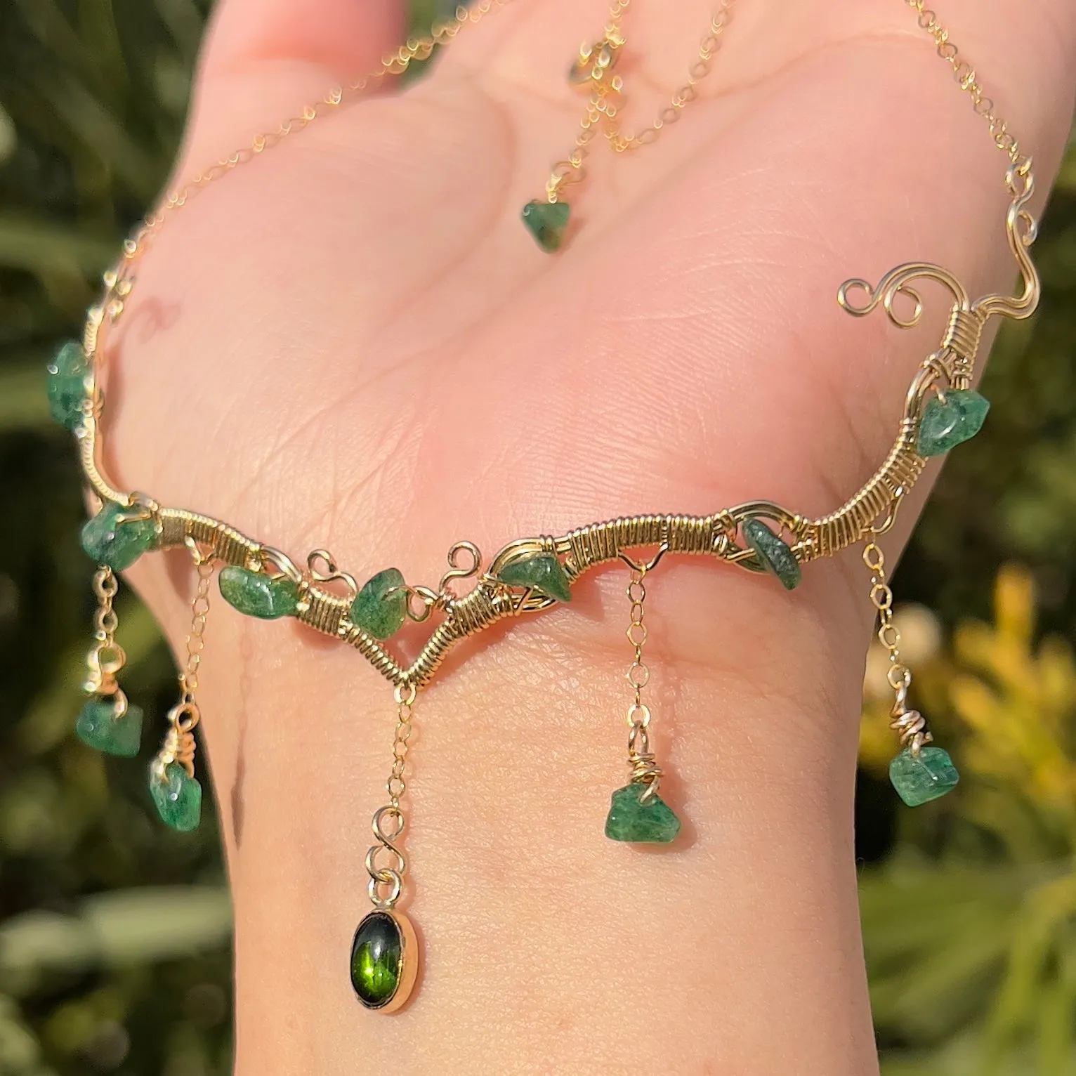 Astraea in Green Tourmaline 14KGF ✵
