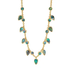 Aurora Necklace, 16" 2.5" - Abalone