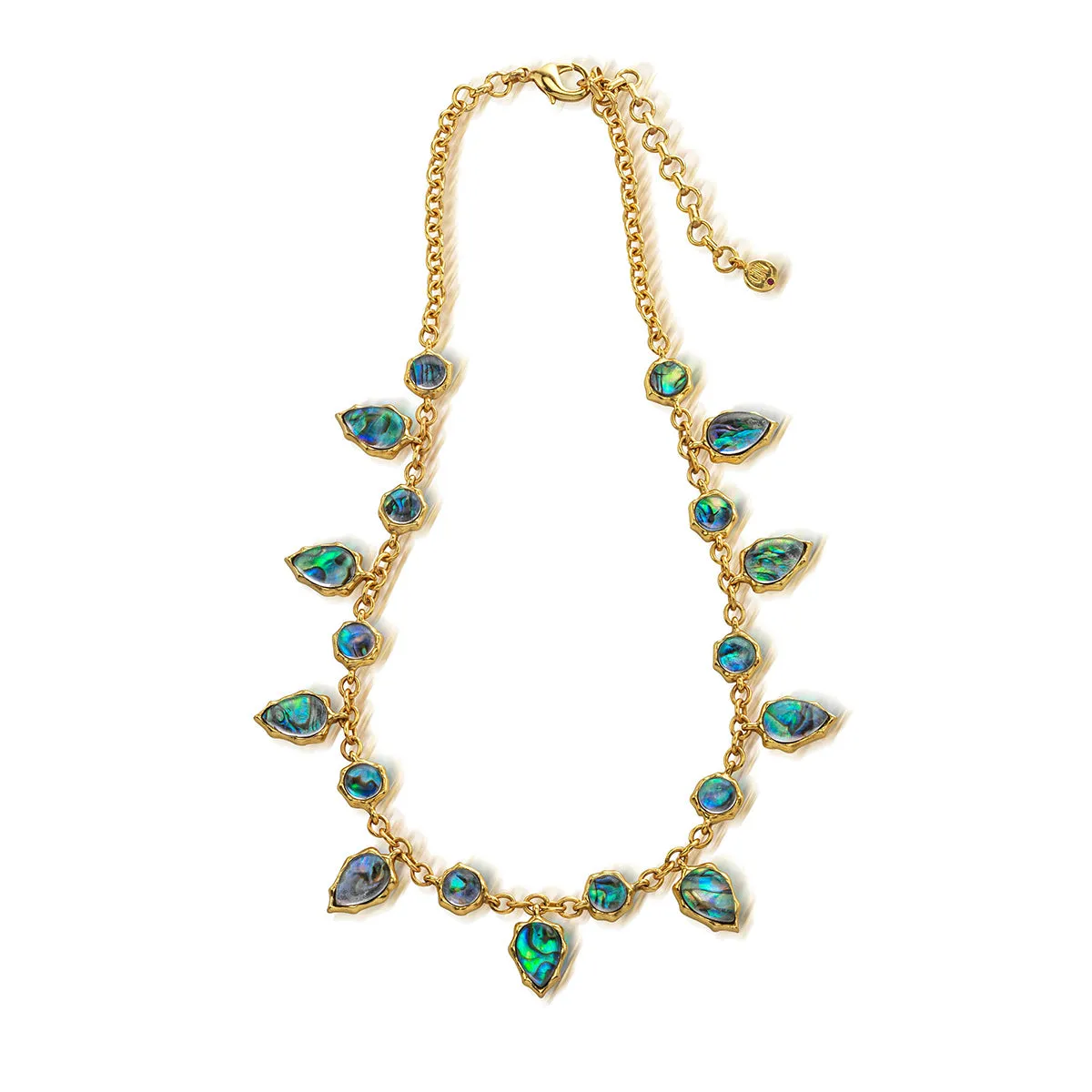 Aurora Necklace, 16" 2.5" - Abalone
