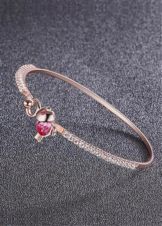 Austria Crystal 925 Sterling Silver Bangle