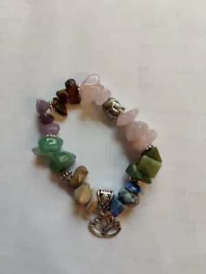 B #150 Chakra 7 Stone  Bracelet.