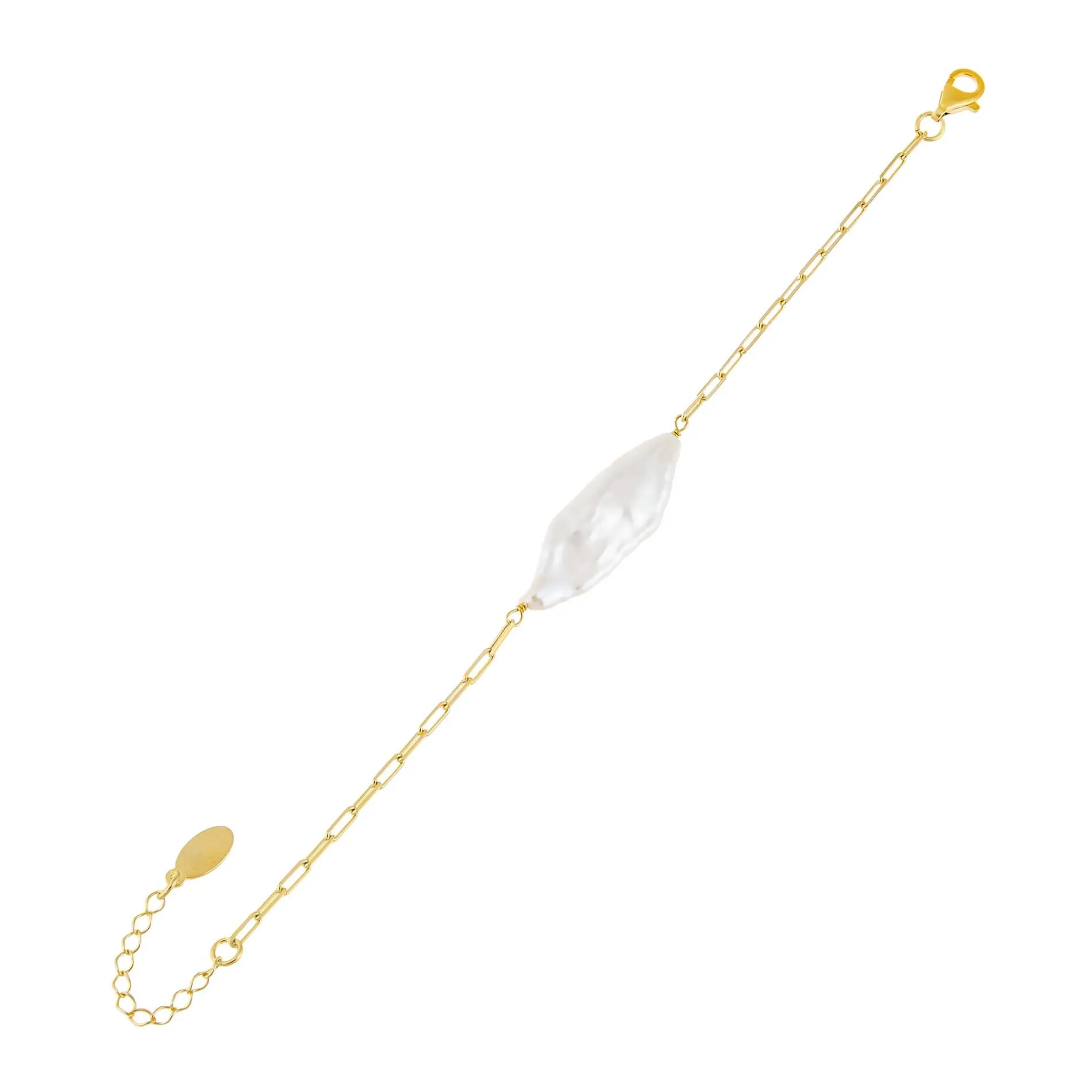 Baroque Pearl Link Bracelet