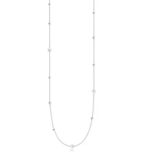 Birks Silver Rock and Pearl Necklace