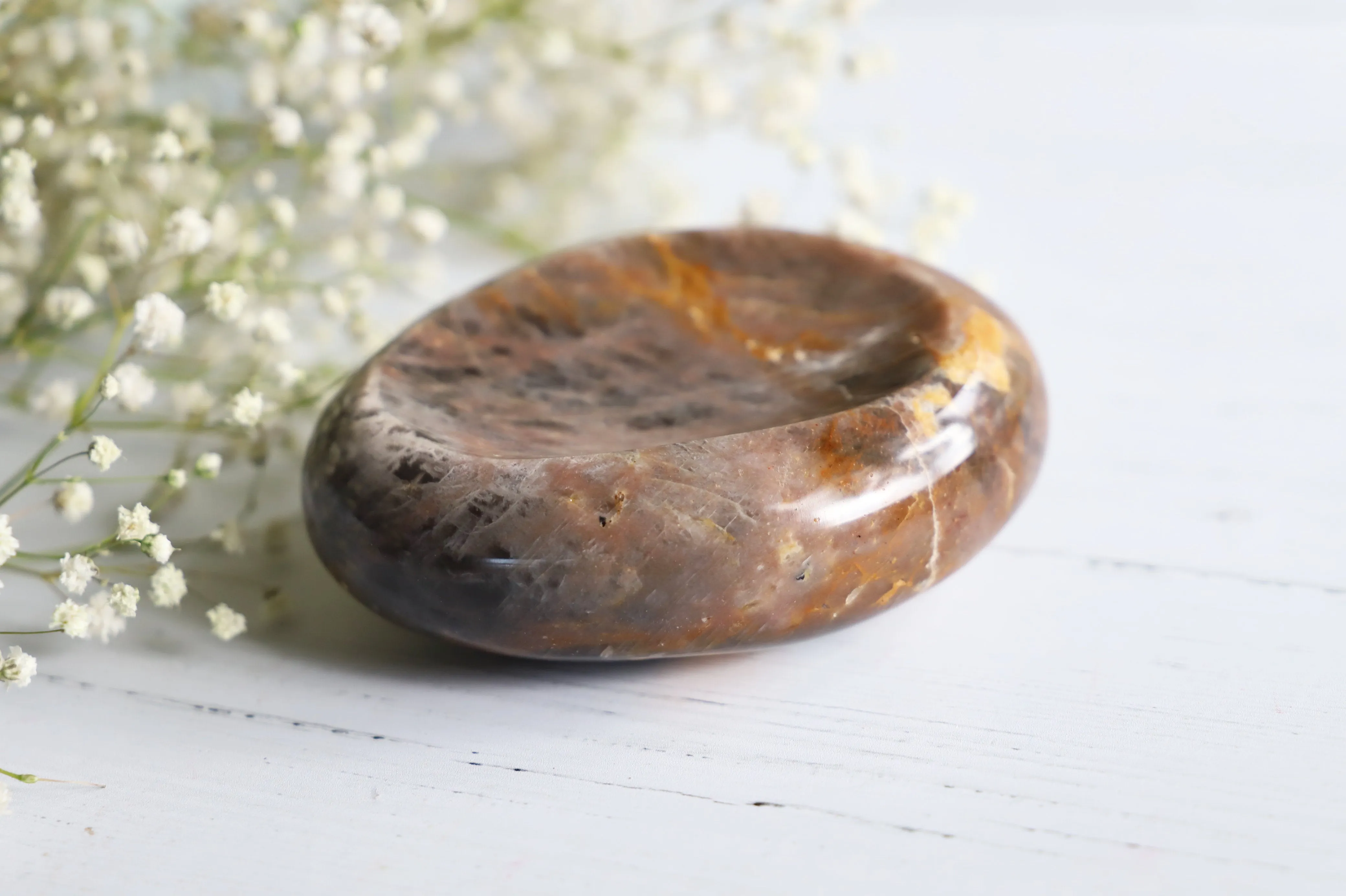 Black Moonstone dish | 468g