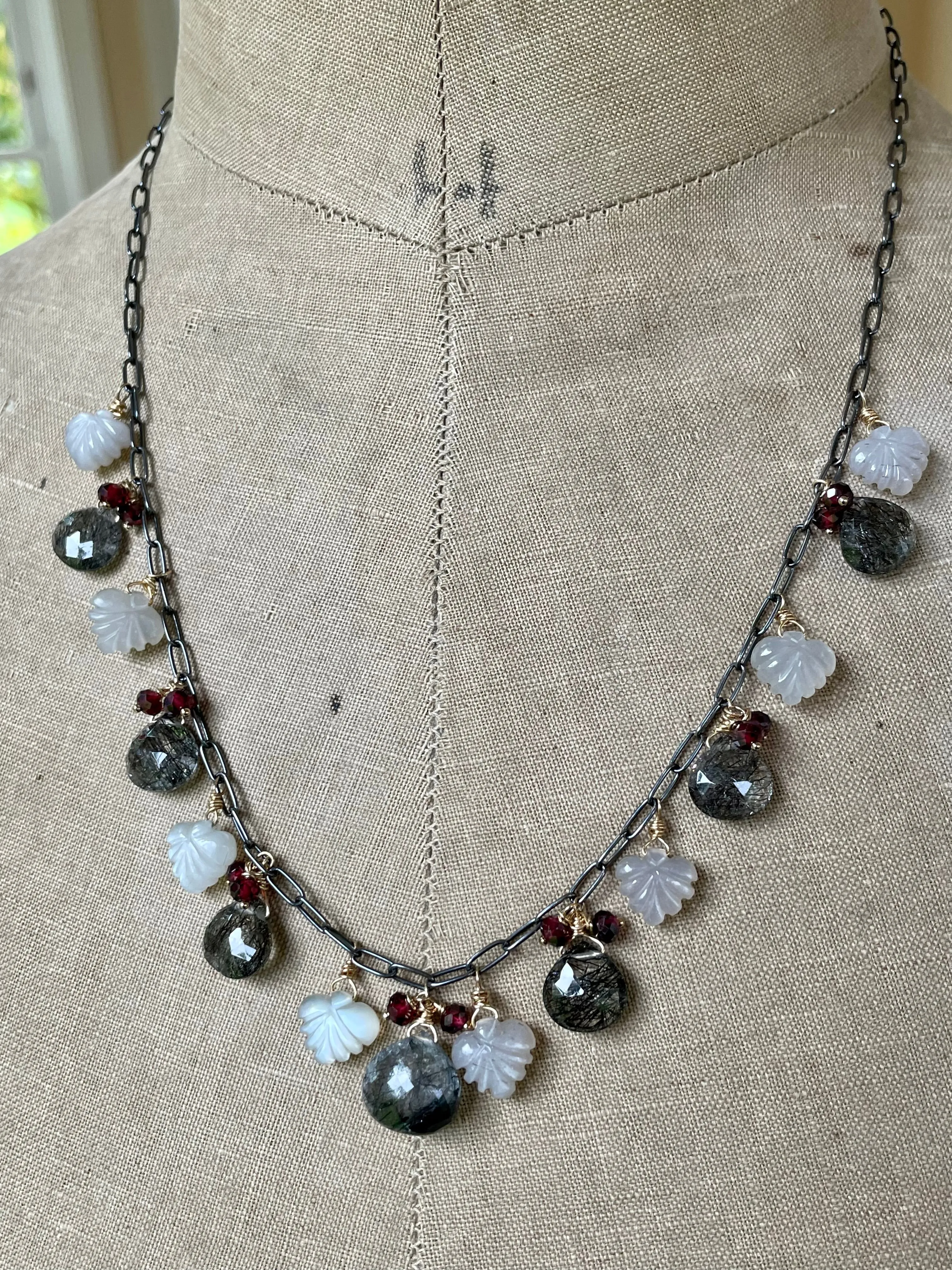 Black Rutilated Quartz Necklace
