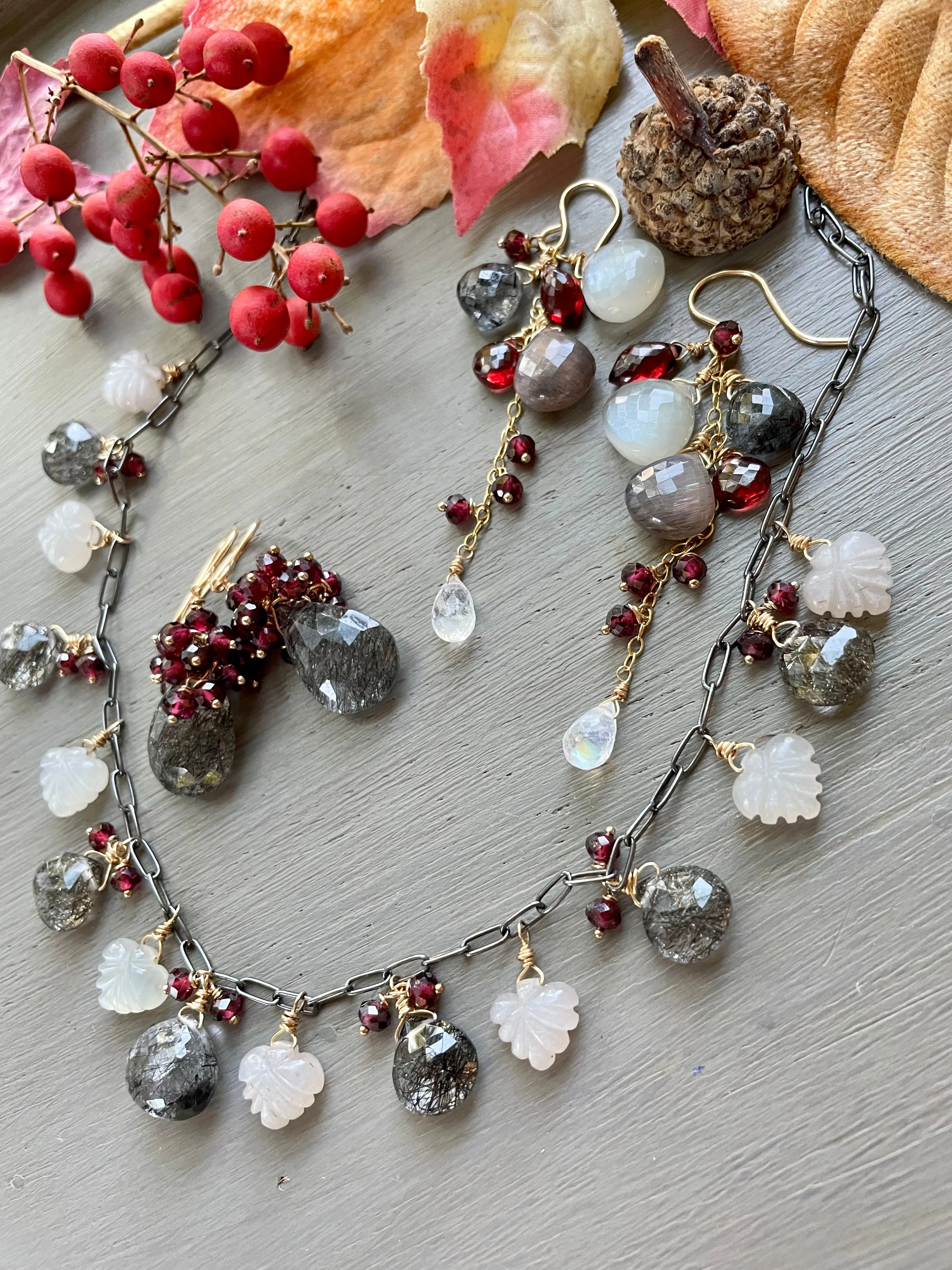 Black Rutilated Quartz Necklace
