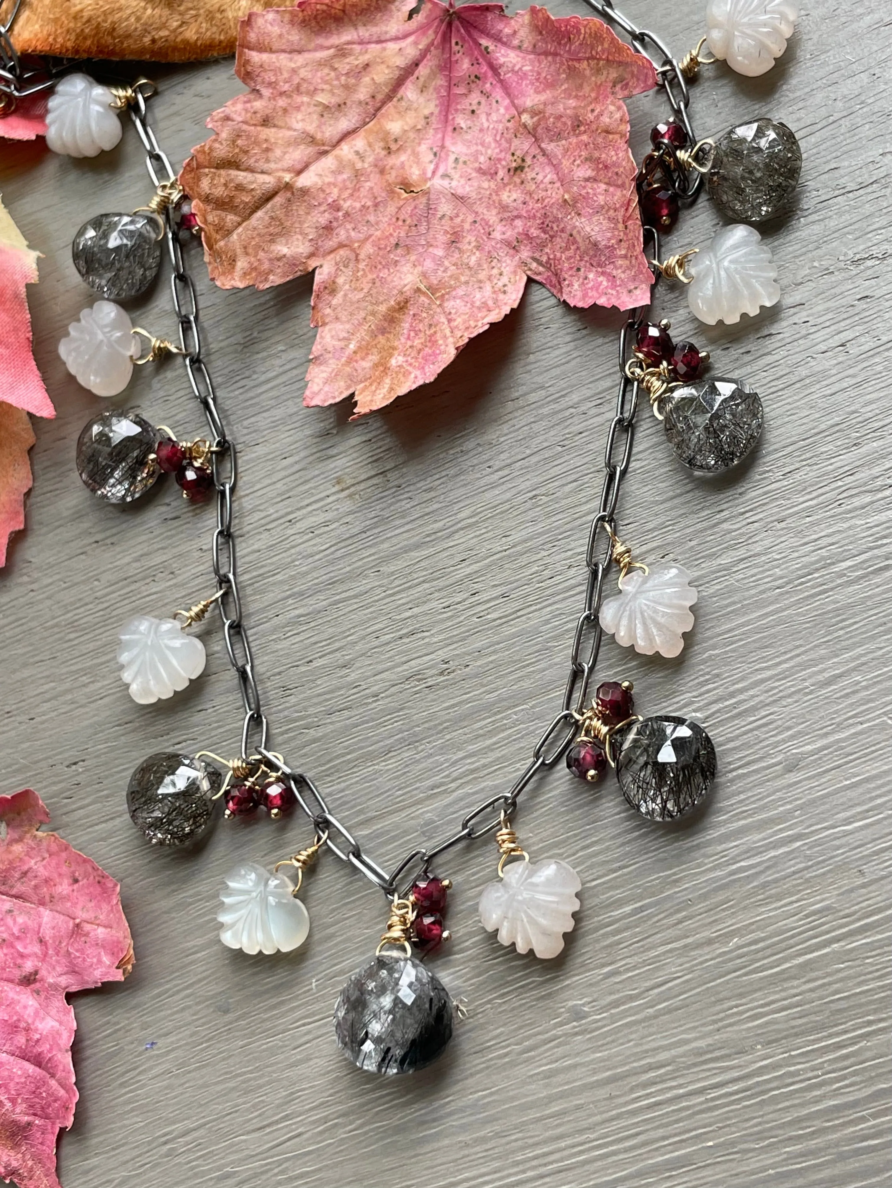 Black Rutilated Quartz Necklace