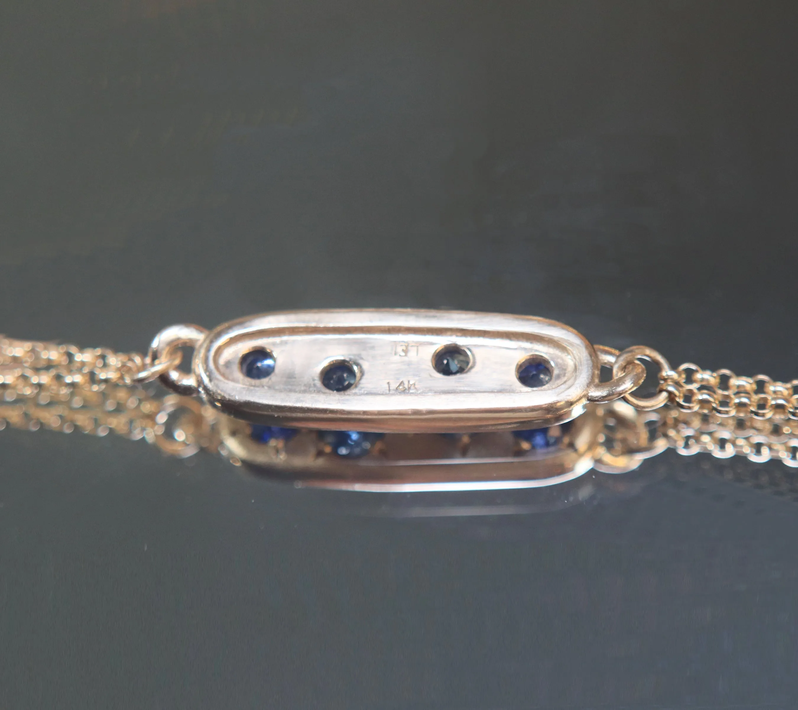 Blue Stars Four Sapphire Double Strand Bracelet