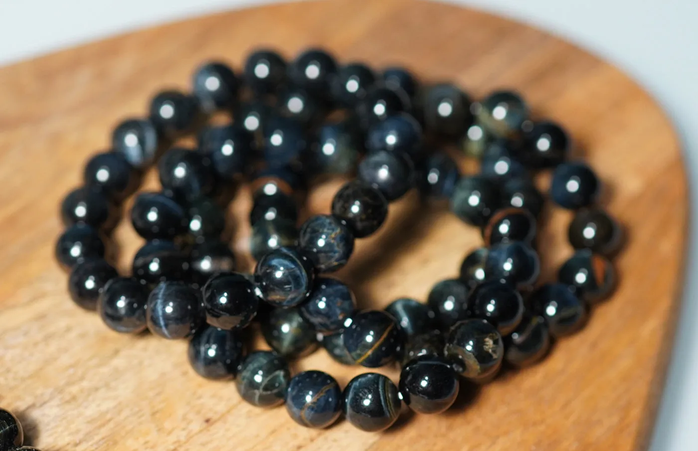 Blue Tigers Eye Bracelet 10mm