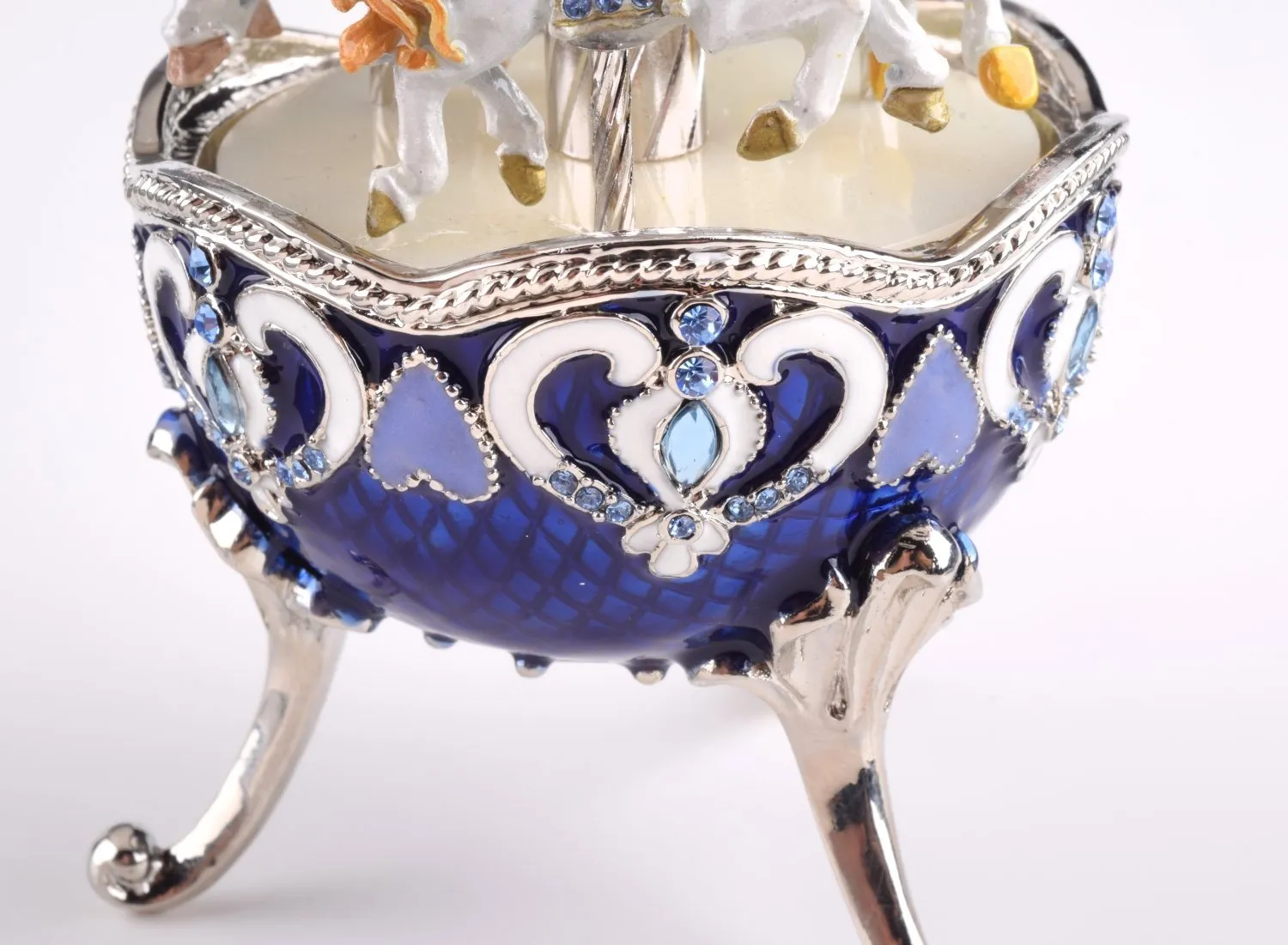 Blue Wind up Musical Carousel