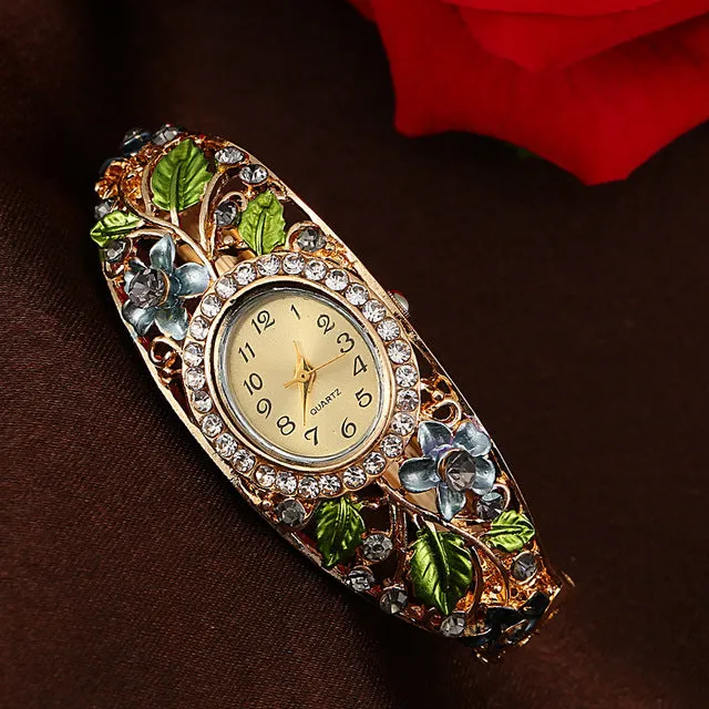 Bracelet Crystal Flower Watch