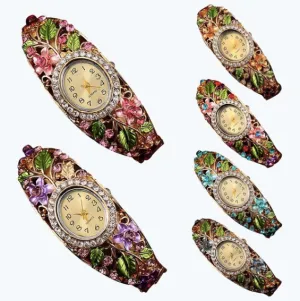 Bracelet Crystal Flower Watch