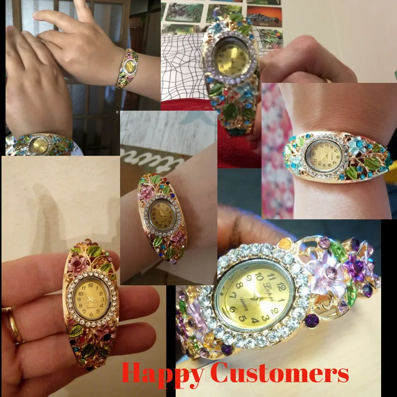 Bracelet Crystal Flower Watch