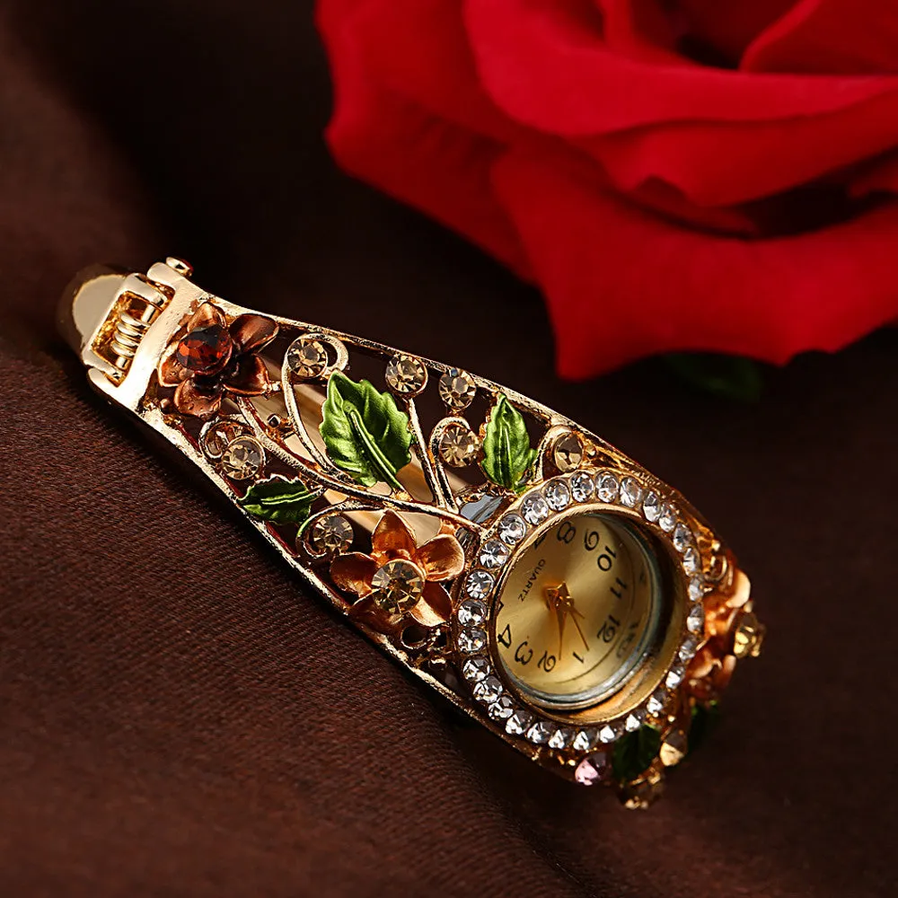 Bracelet Crystal Flower Watch