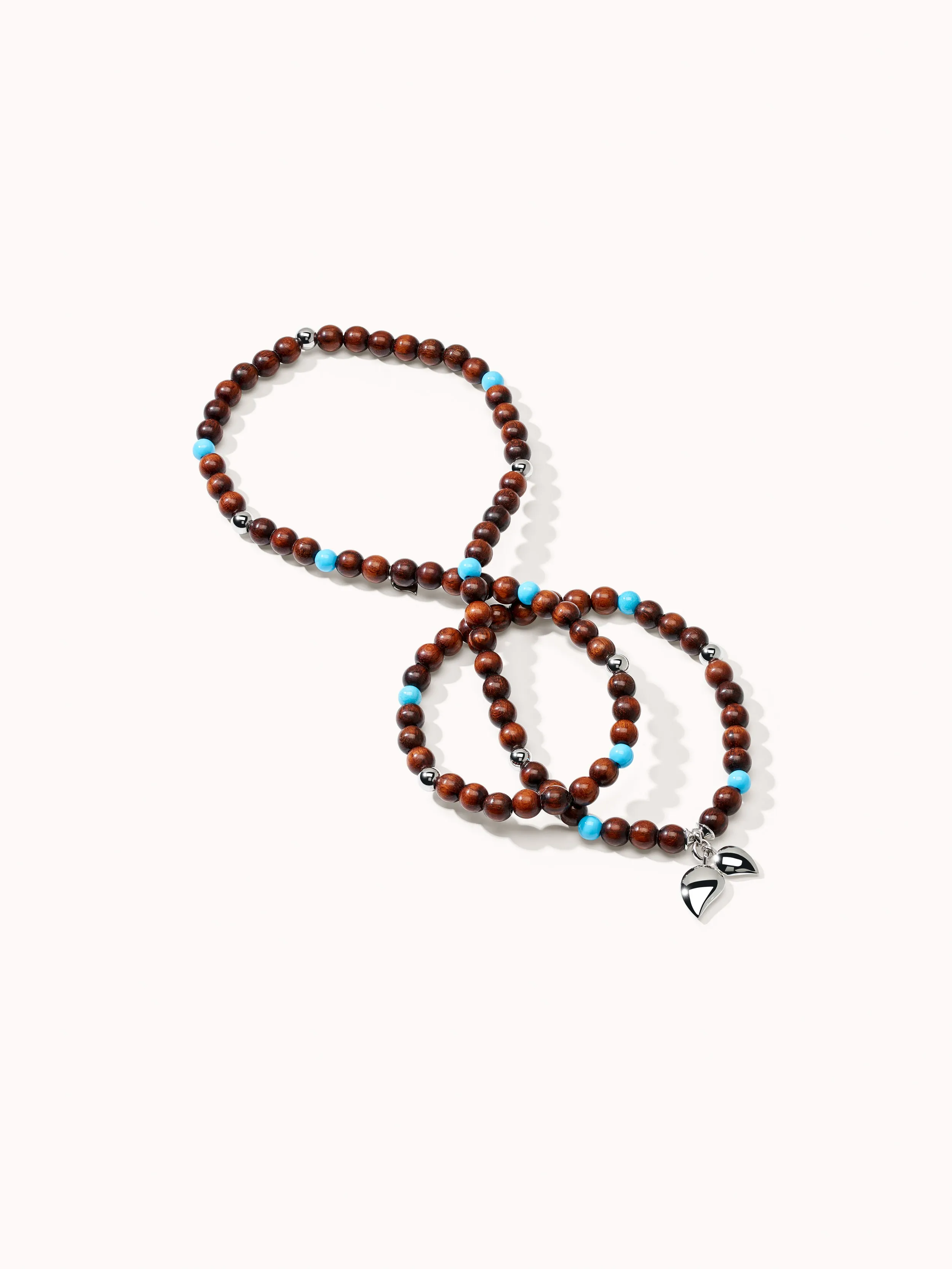 Bracelet INDIA Snakewood with Turquoise beads