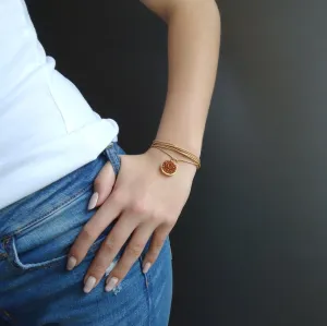 Carnelian Iconic Mosaic Wrap Bracelet and/or Necklace