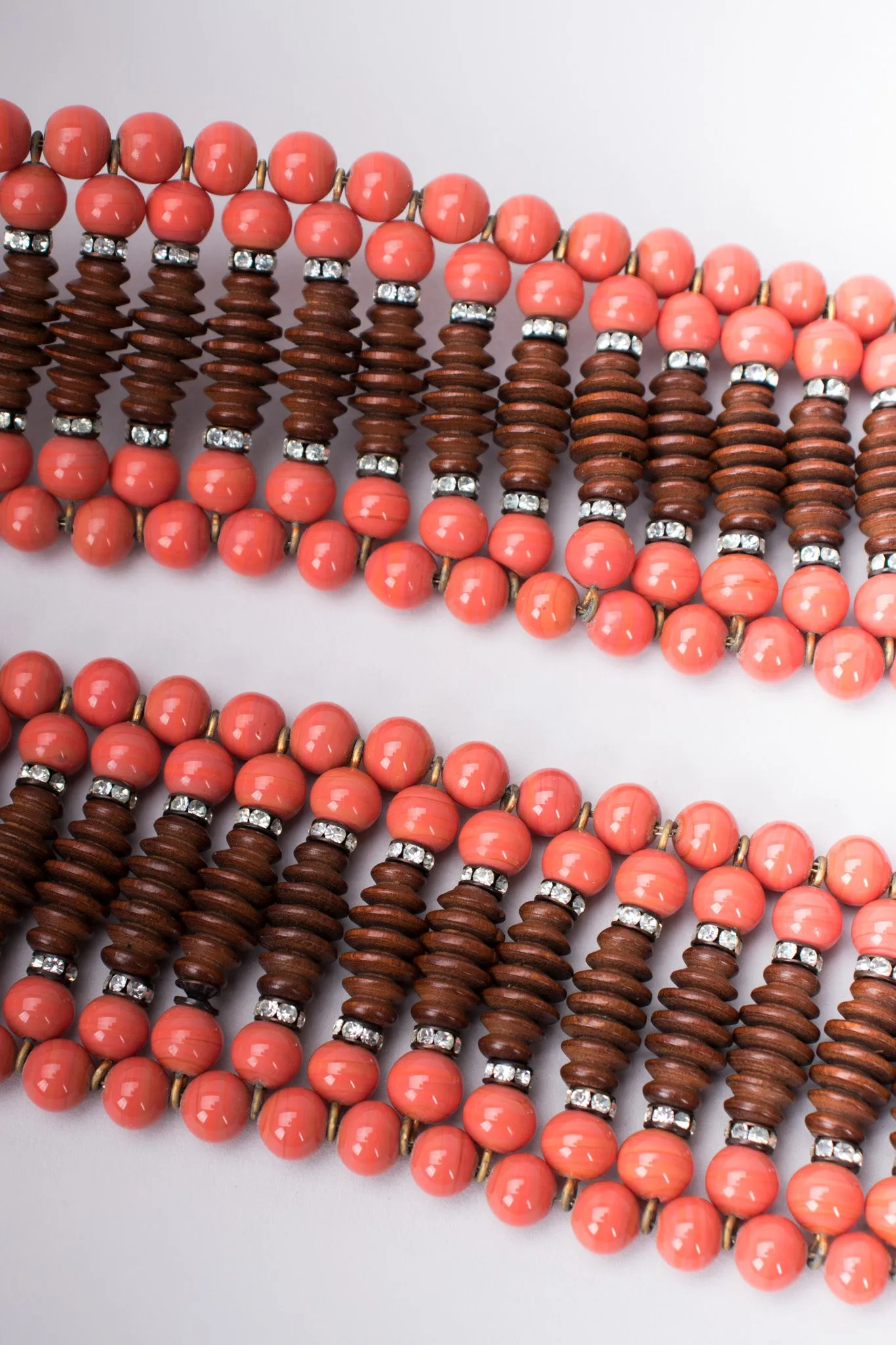 Carved Abacus Bead Belt