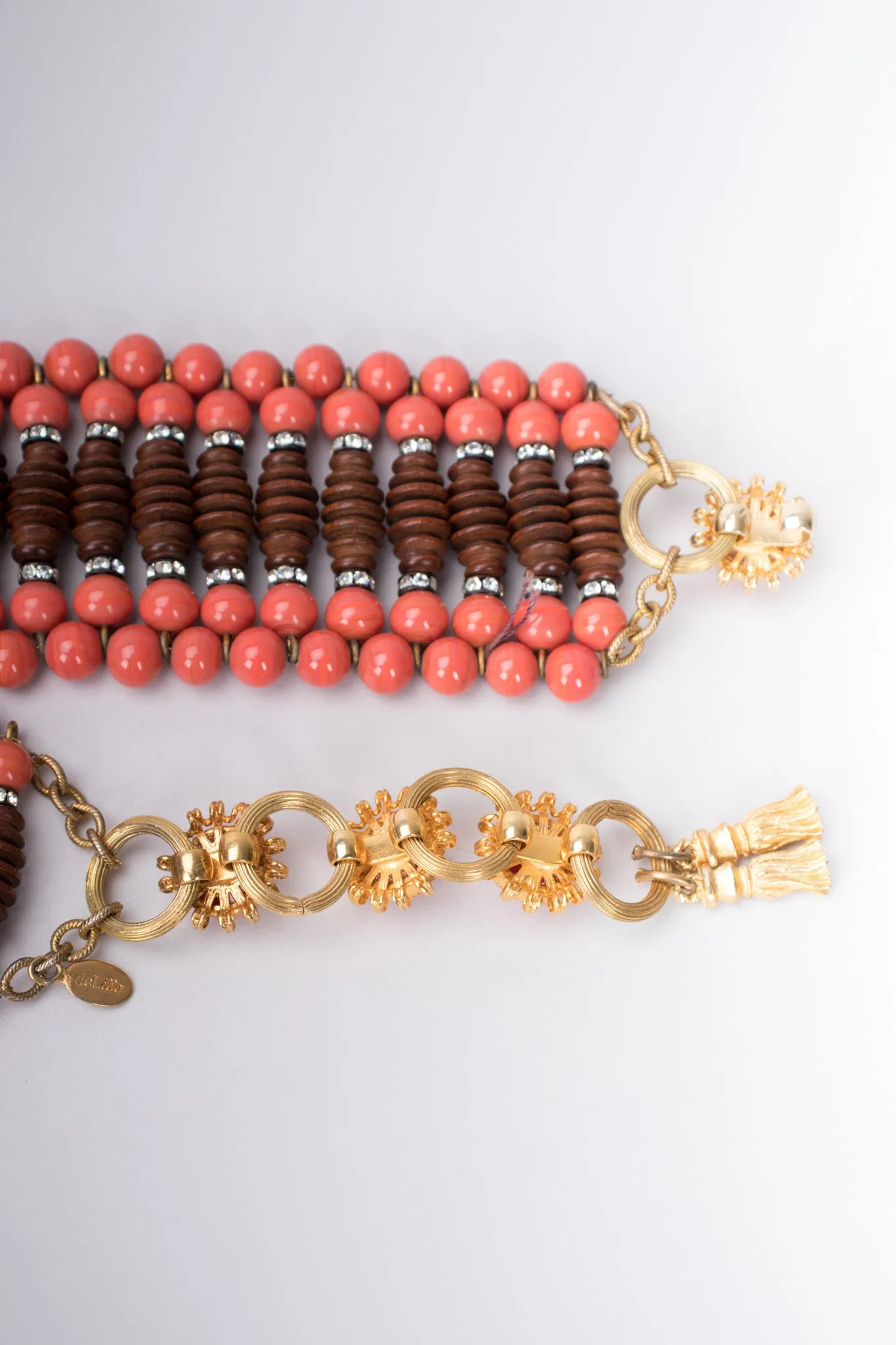 Carved Abacus Bead Belt