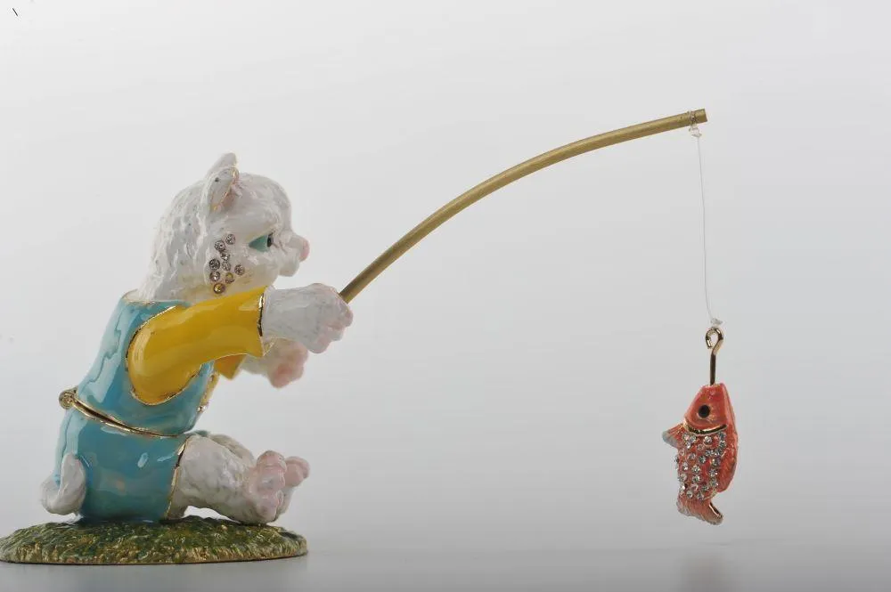 Cat Fishing a Gold Fish