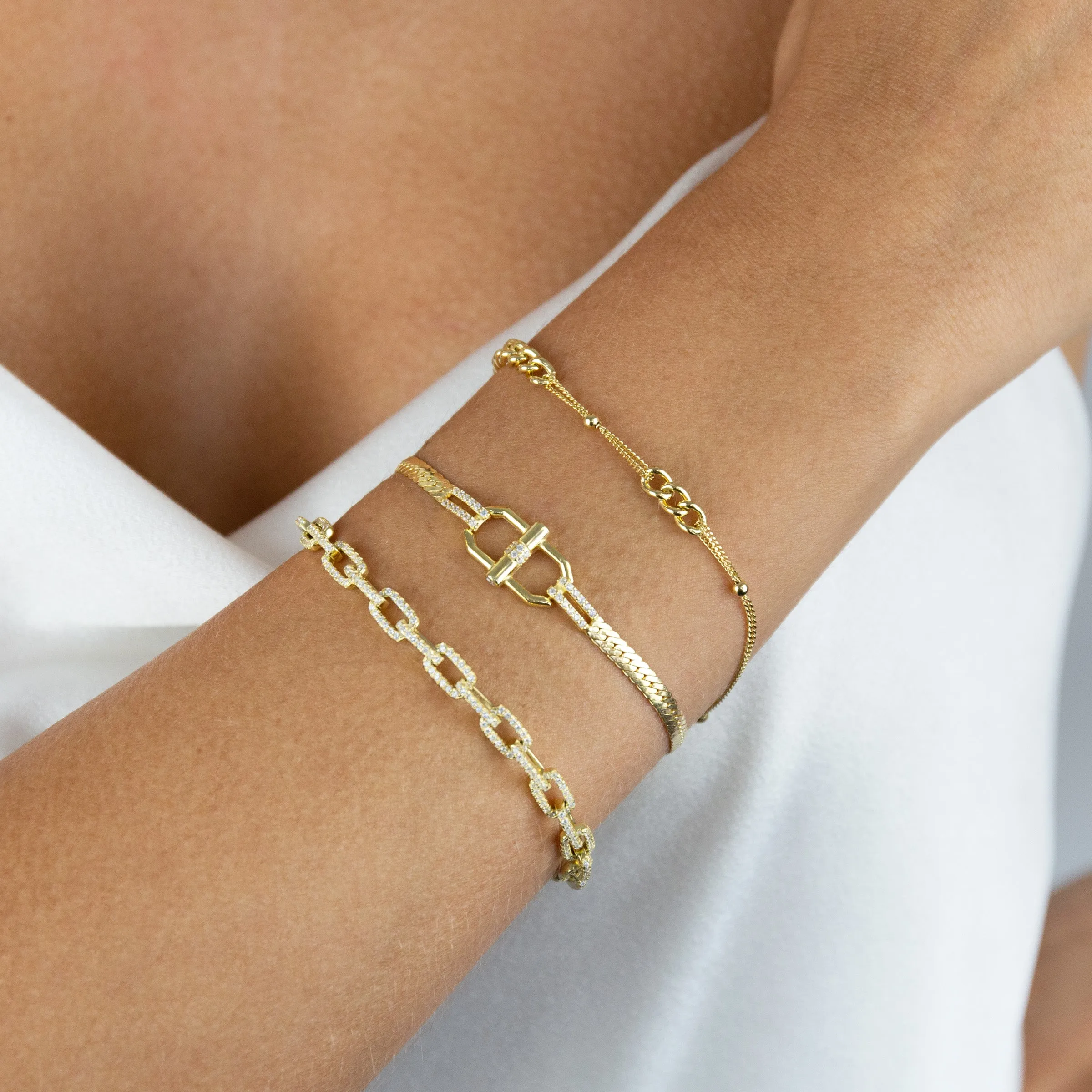 Chain X Ball Bracelet