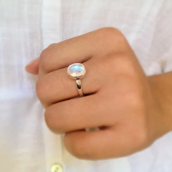 Chimamanda Moonstone Silver Ring