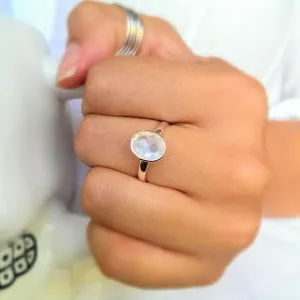 Chimamanda Moonstone Silver Ring