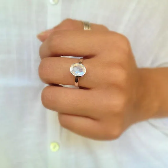 Chimamanda Moonstone Silver Ring