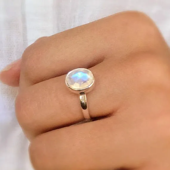 Chimamanda Moonstone Silver Ring