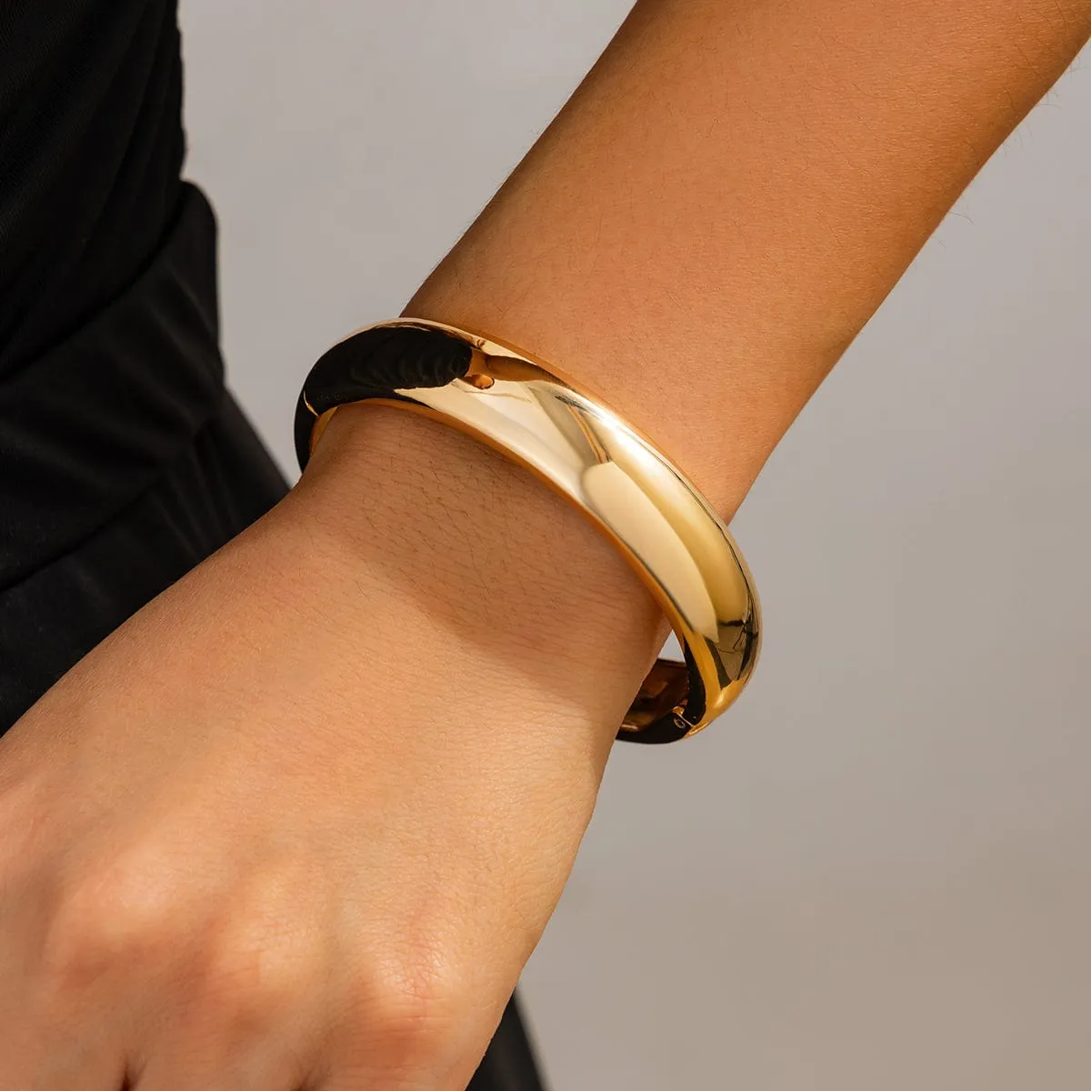 Classic Gold Silver Plated Bangle Bracelet