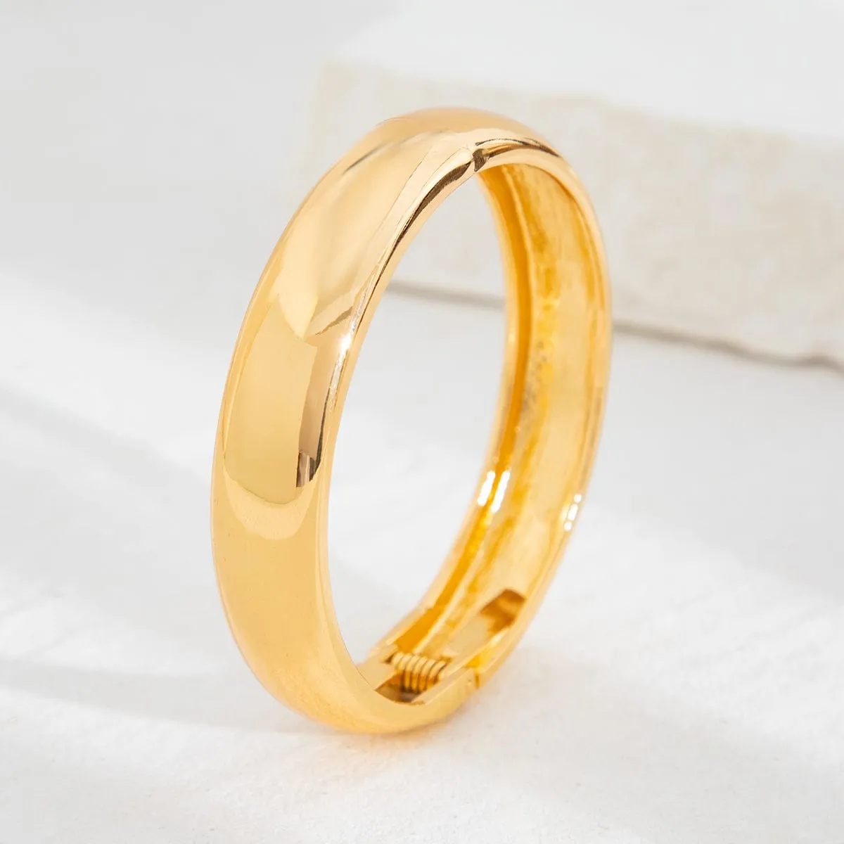 Classic Gold Silver Plated Bangle Bracelet