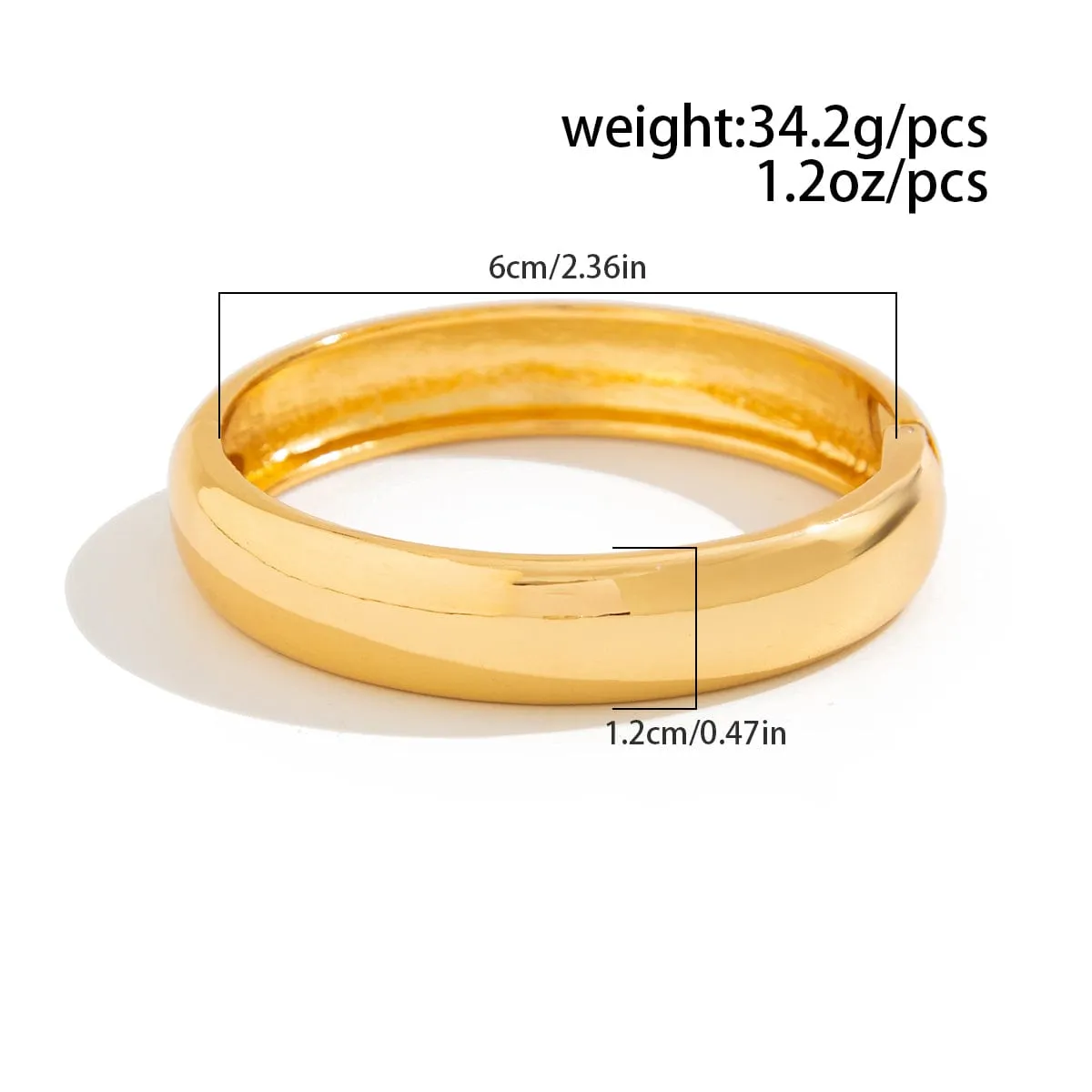 Classic Gold Silver Plated Bangle Bracelet