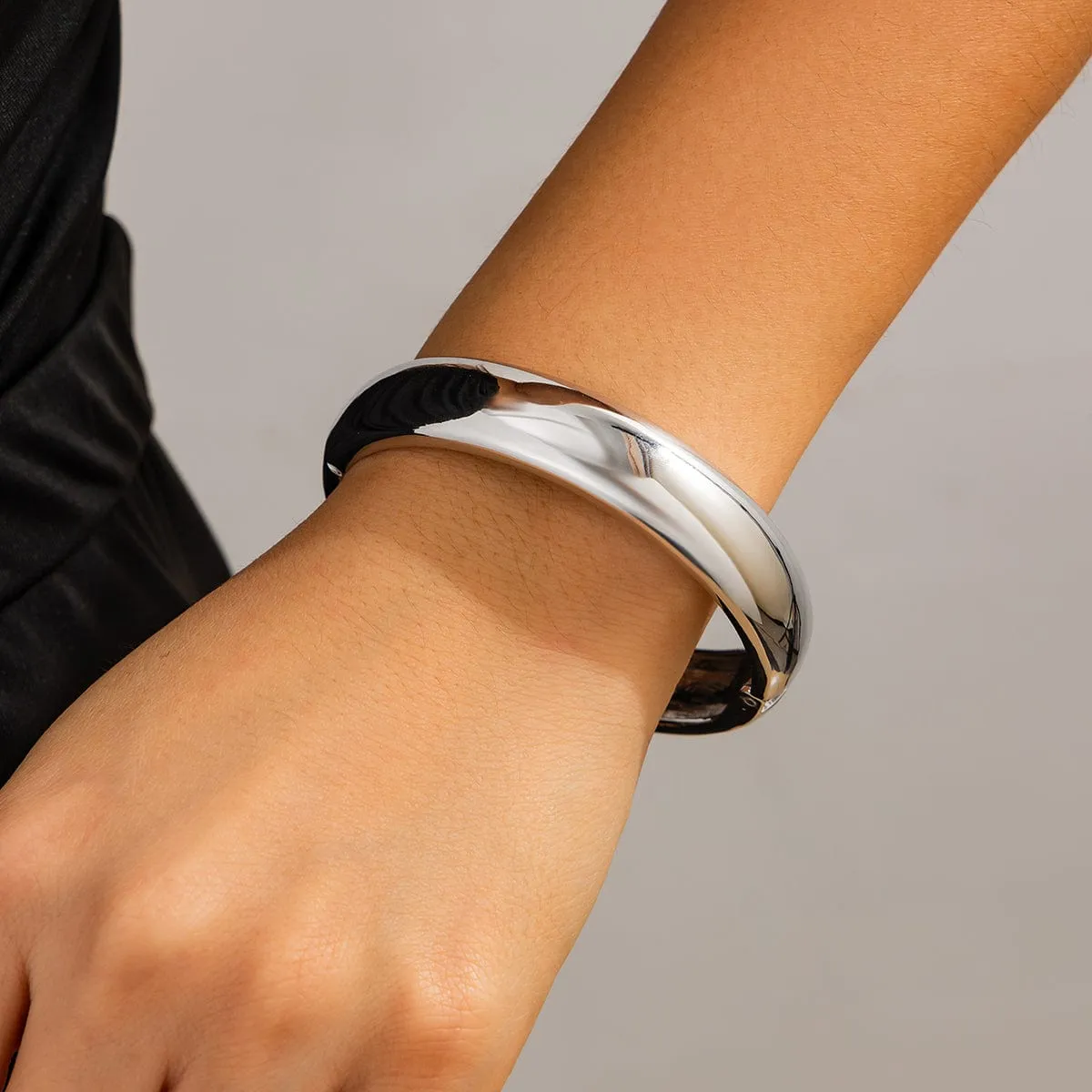 Classic Gold Silver Plated Bangle Bracelet
