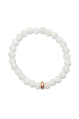 Classic White Moonstone with 18K Gold