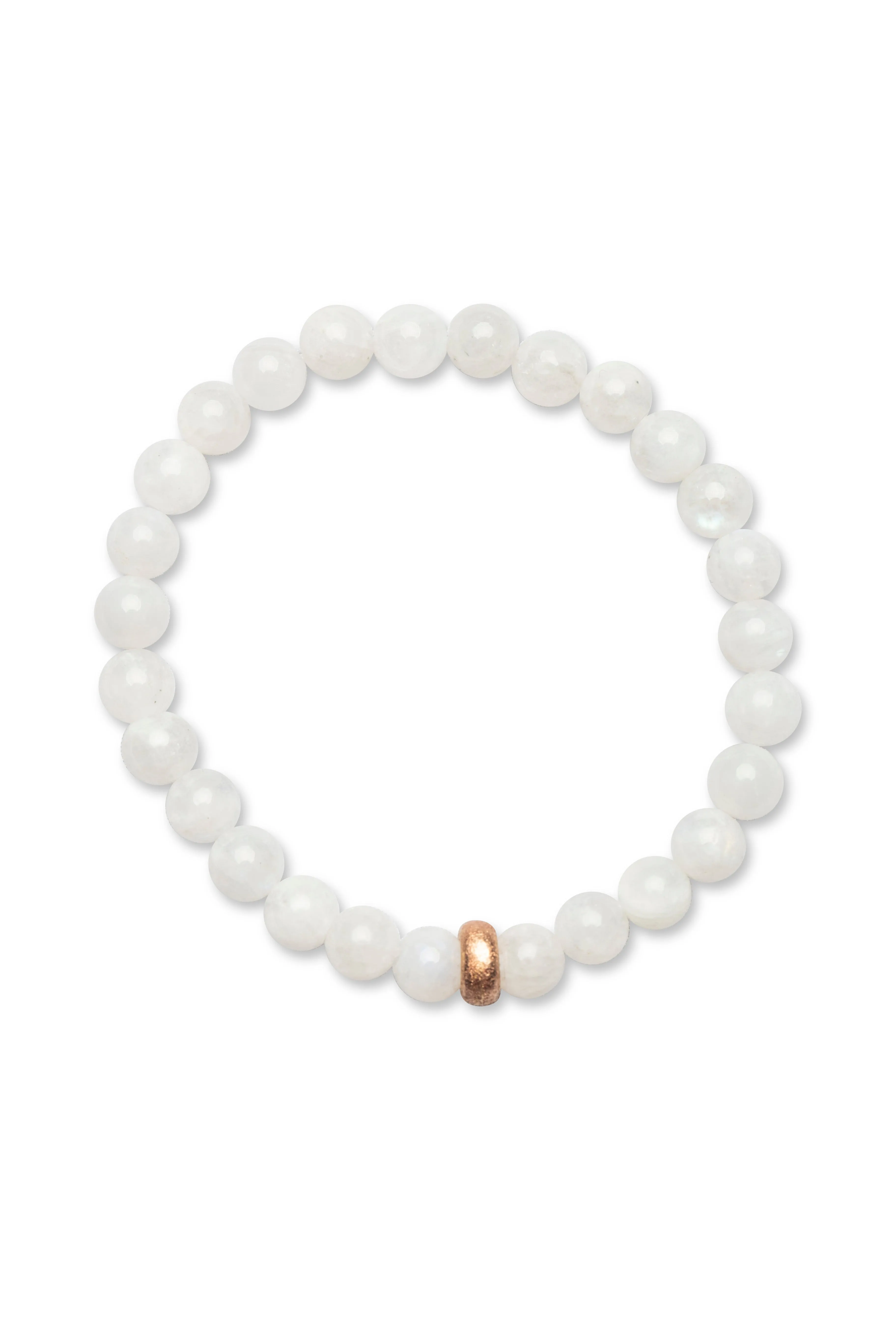 Classic White Moonstone with 18K Gold