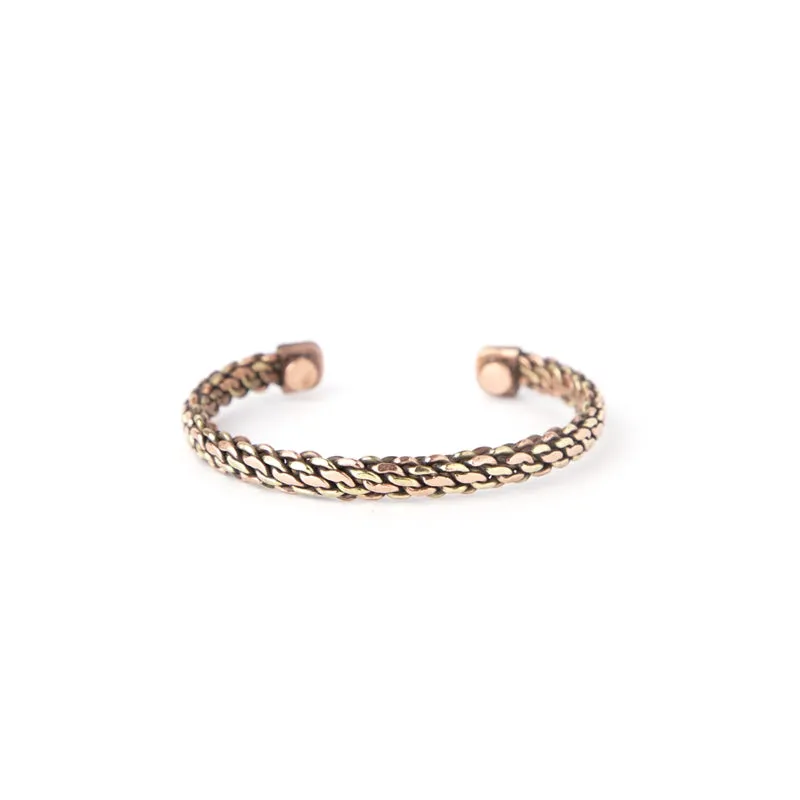 Copper Bracelet for Men and Women 99.9% Pure Copper Fashion Bangle 6.8" Adjustable Size Healthy Bracelet