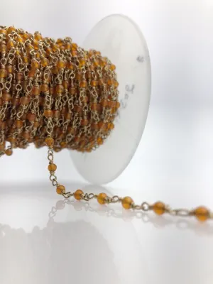 Coraline & 14k Gold Fill Wire by the foot, hand wrapped gemstones, Gold filled made in USA
