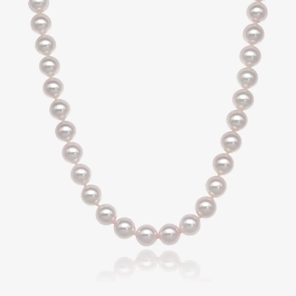 Creamy Rosé Akoya 7mm Pearl Strand