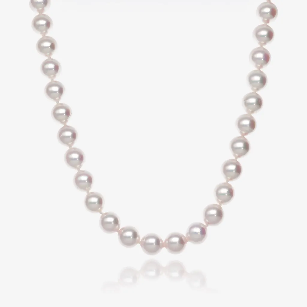 Creamy Rosé Akoya 7mm Pearl Strand