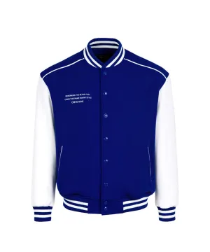 CREVE NINE: Men's Varsity Jacket  - Royal Blue