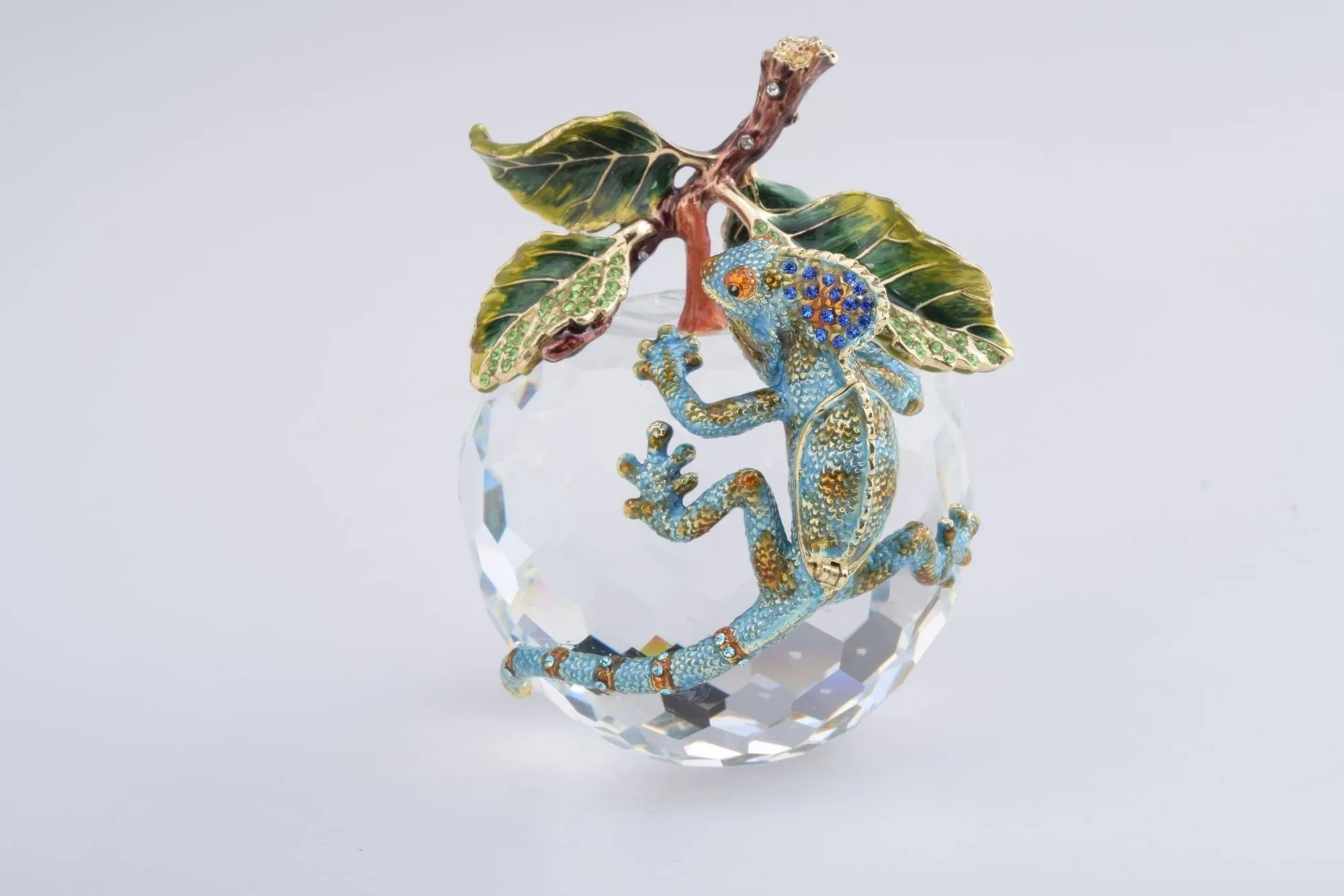 Crystal Apple with a Chameleon
