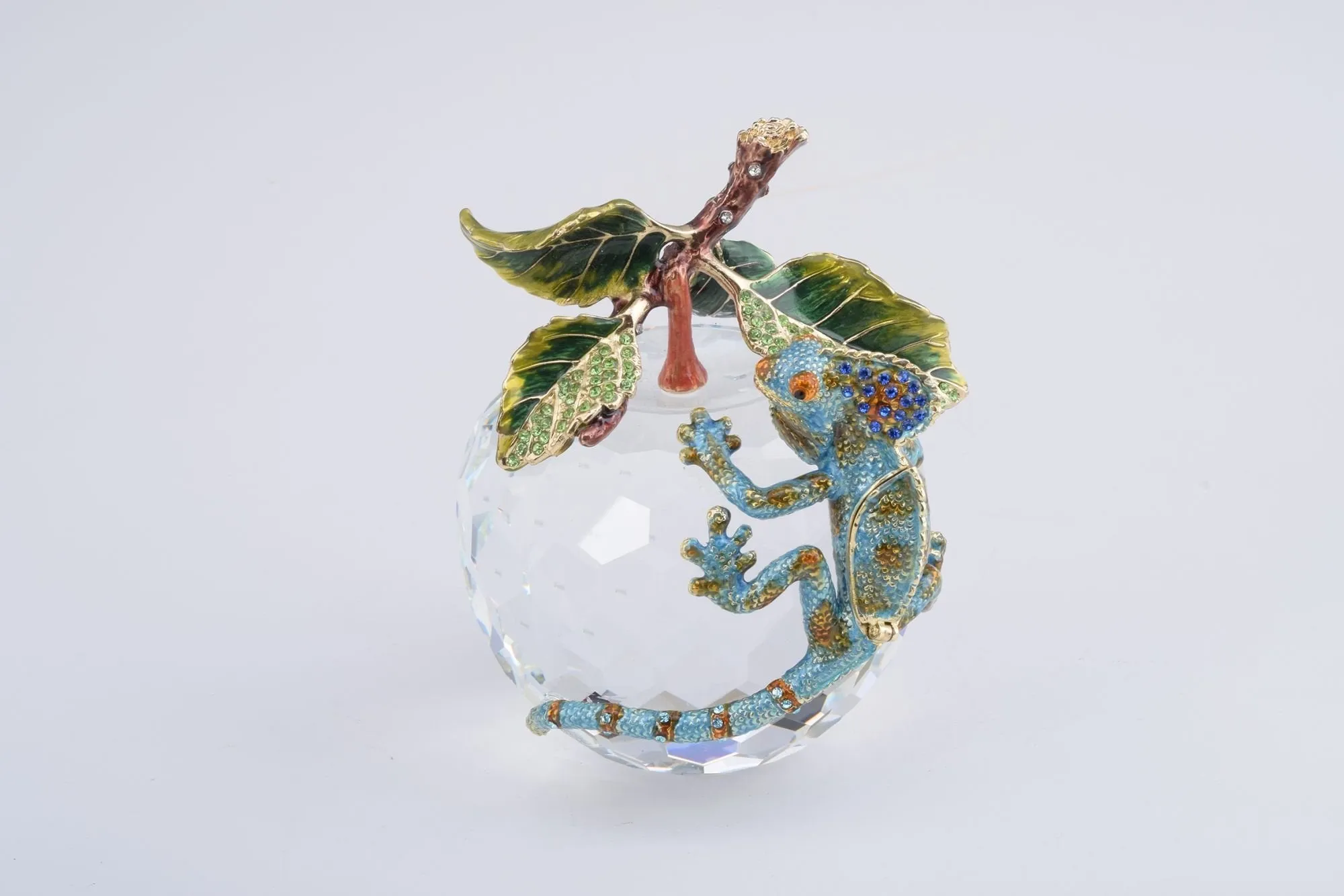 Crystal Apple with a Chameleon